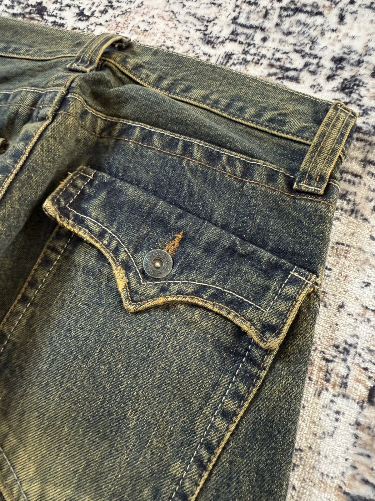 Hysteric Glamour Root Three Japan Mud Wash Distressed Studded Jeans Size US 29 - 18 Thumbnail