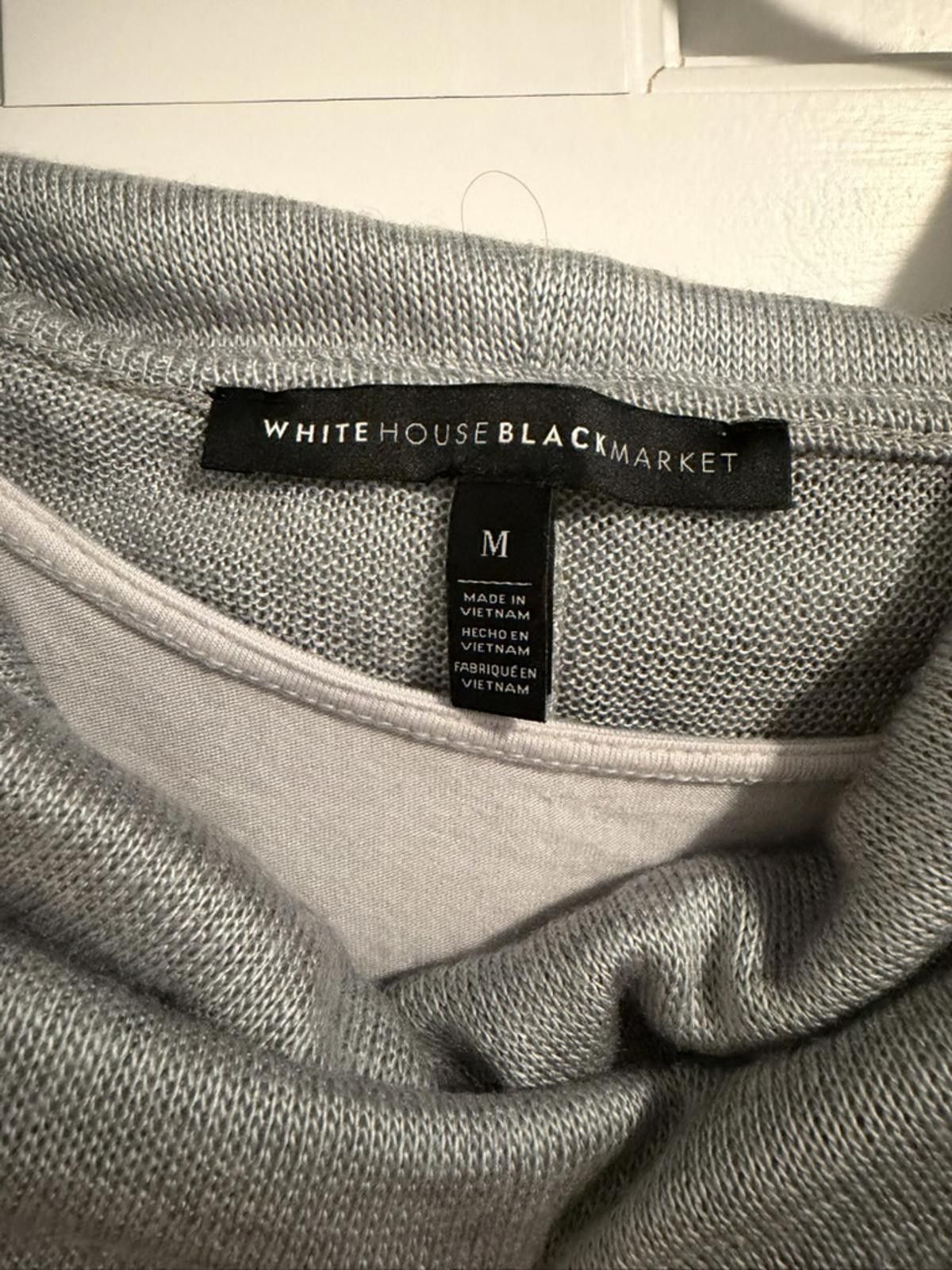 Other White House Black Market Gray Long Sleeve Sweater with Layer Size M / US 6-8 / IT 42-44 - 2 Thumbnail