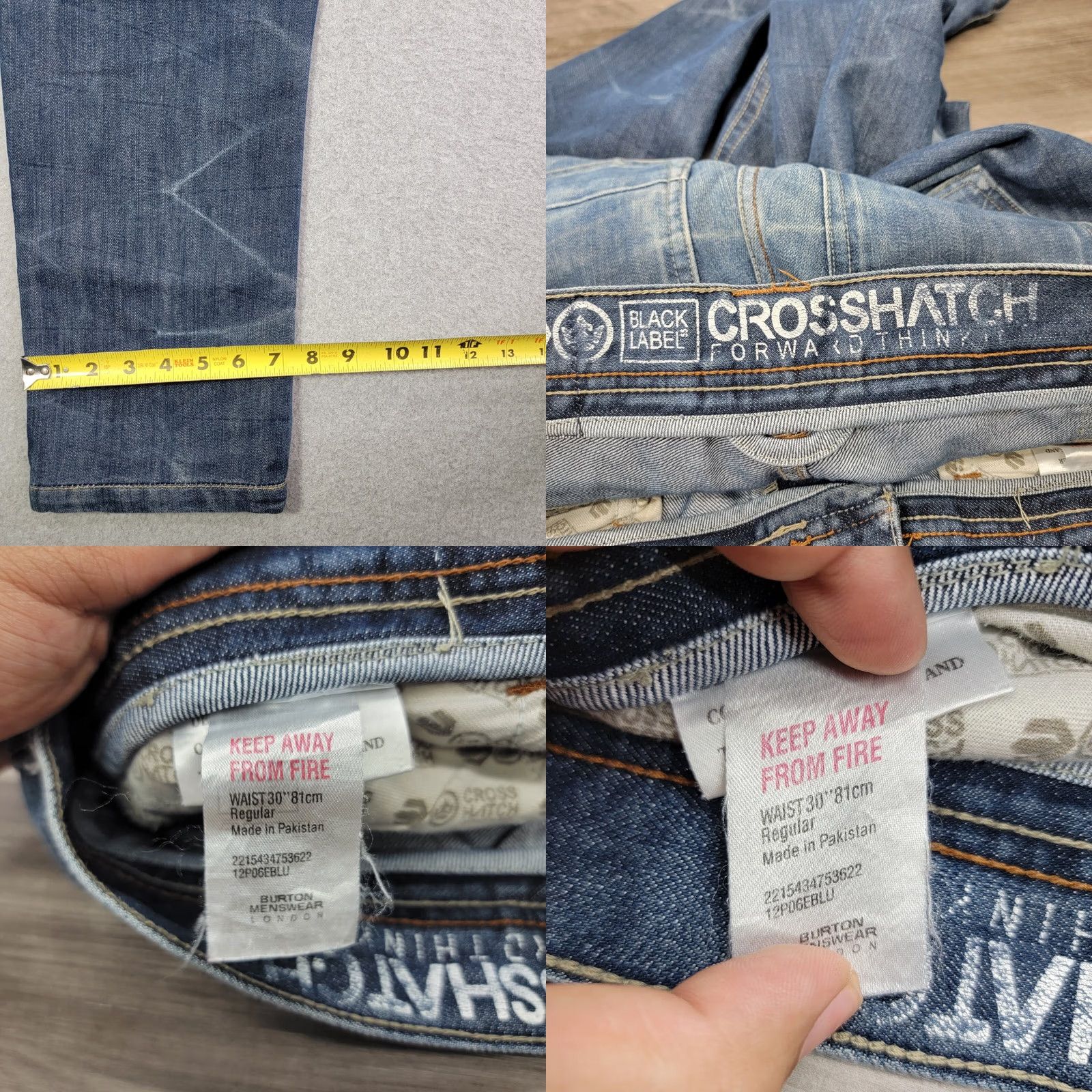 Vintage Mens Crosshatch Black Label Blue Denim Jeans 30w 30L Jeans Mens 30 Blue Denim Crosshatch Black Label 30w 30L Size US 30 / EU 46 - 9 Thumbnail