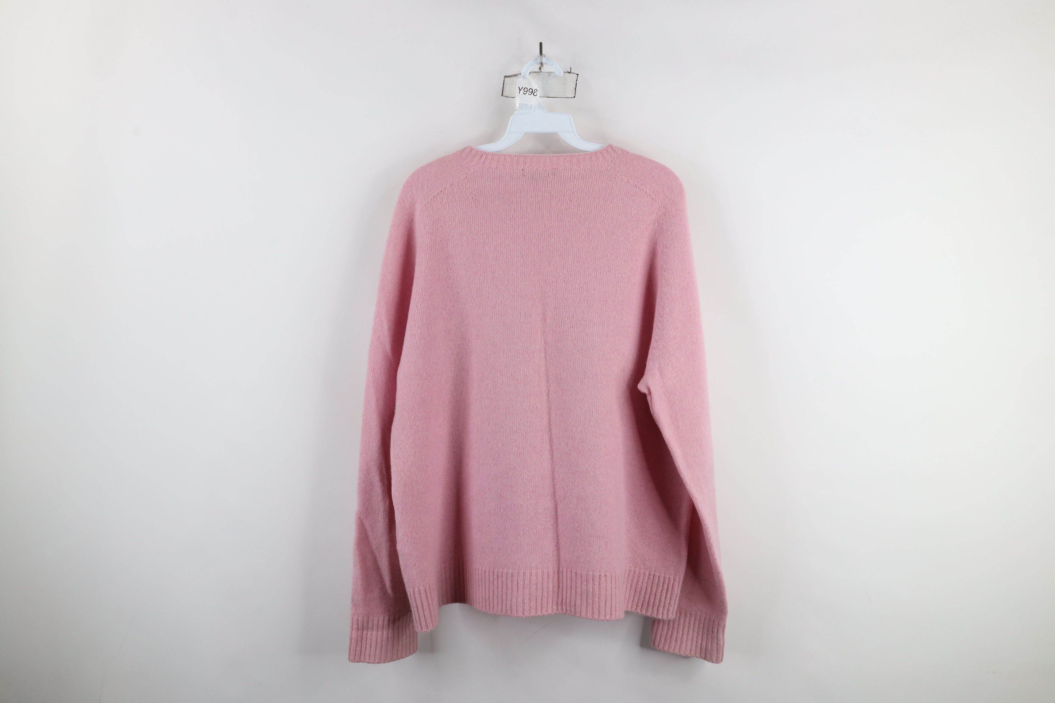 Lands' End × Vintage Vintage 90s Lands End Knit Crewneck Sweater Pink USA Size XL / US 12-14 / IT 48-50 - 10 Thumbnail