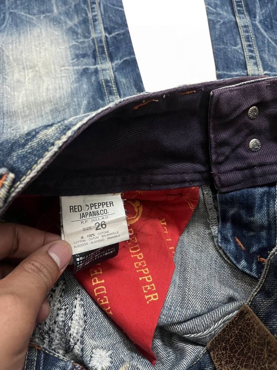 Japanese Brand Flared RedPepper Wings low rise distressed mud rusty bootcut Size US 29 - 14 Thumbnail