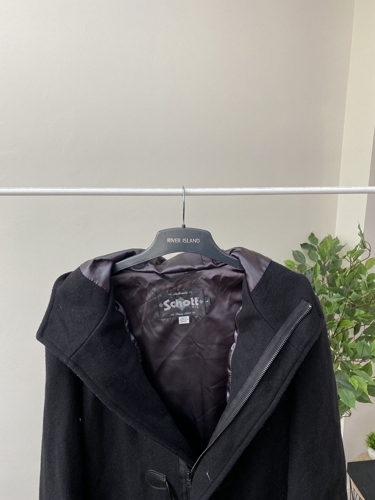 Schott × Vintage Vintage Schott NYC Wool Coat Black Size US L / EU 52-54 / 3 - 6 Thumbnail