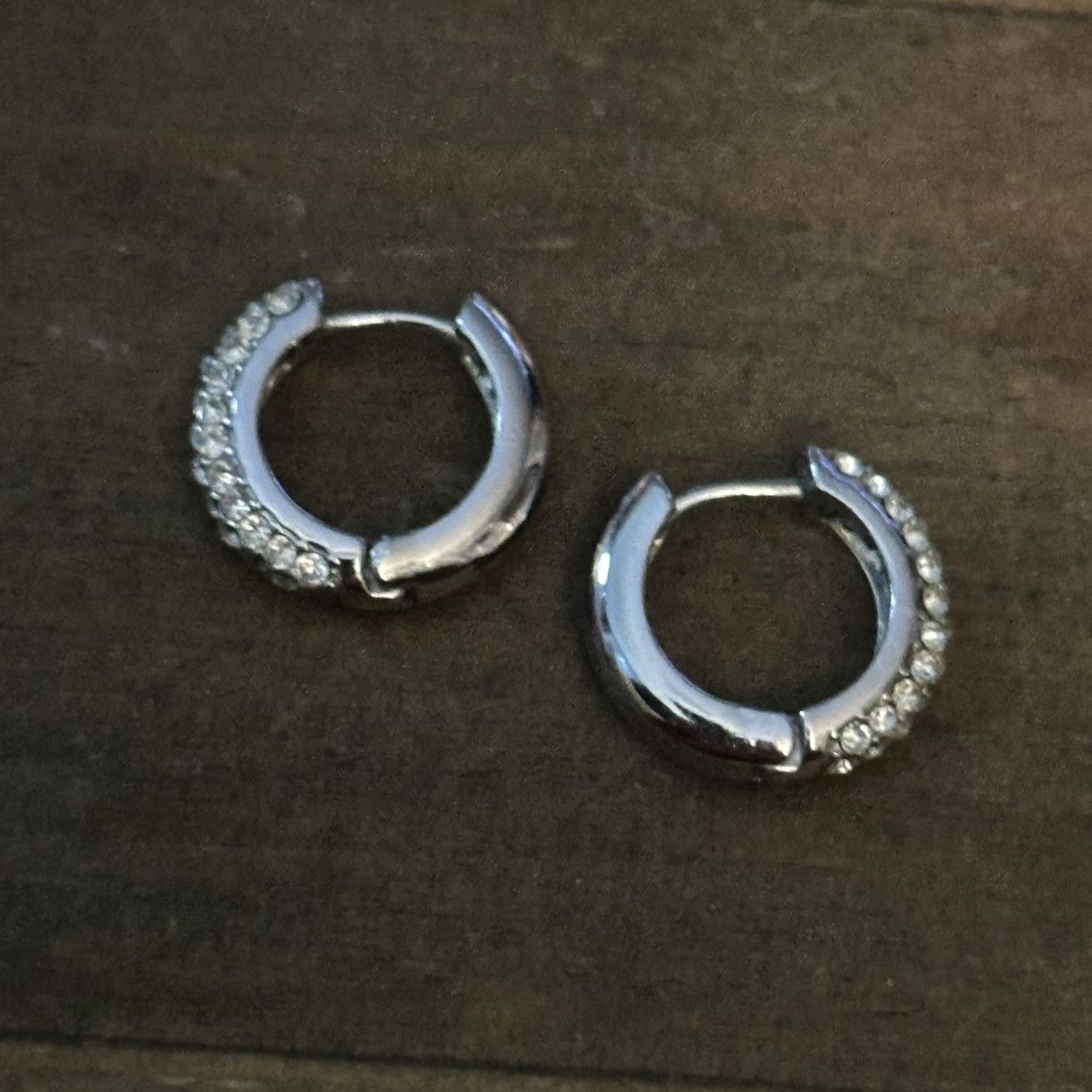 Other Silver tone paved micro hoop earrings Size ONE SIZE - 4 Thumbnail
