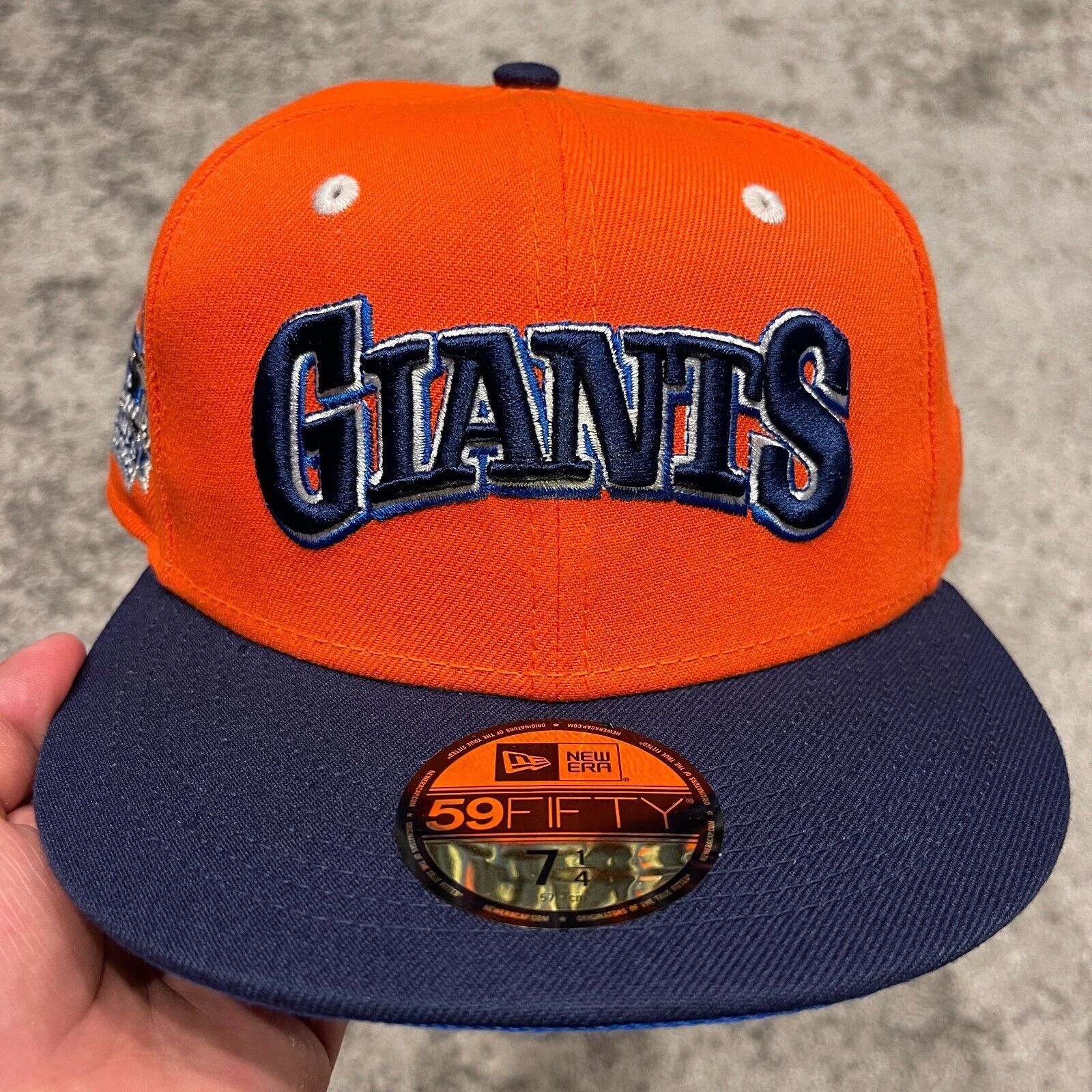 New Era San Francisco Giants orange Navy Tell It Goodbye Hat 7 1/4 Size ONE SIZE - 2 Thumbnail