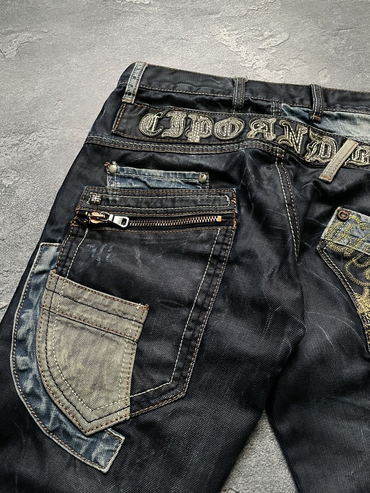 Japanese Brand Cipo & Baxx Vintage Archival Y2k Rap Big Logo Opium Jeans Size US 30 / EU 46 - 6 Thumbnail