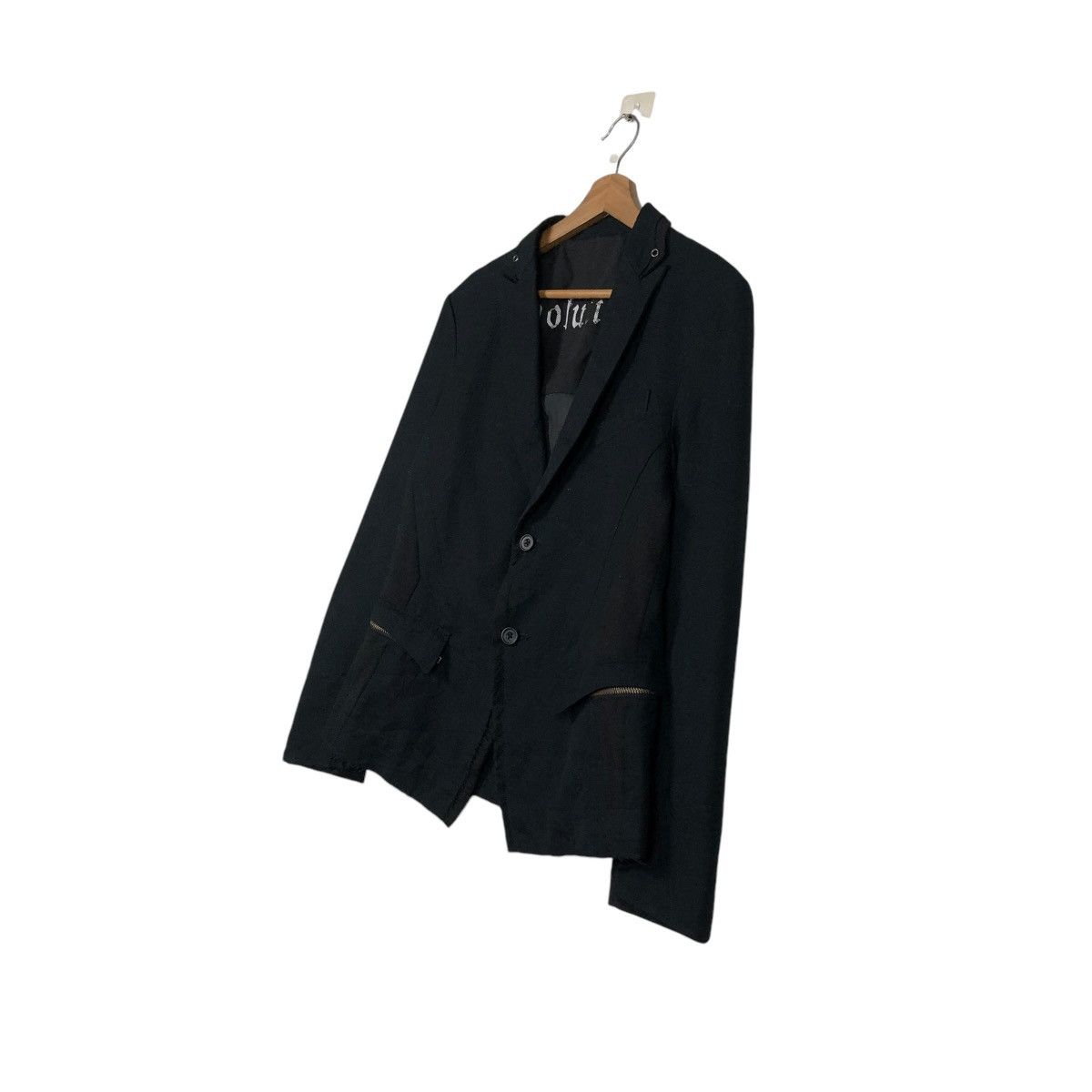 Japanese Brand 🔥ICONIC RICH BLACK CROPPED BIKER JACKET PPFM BONDAGE DESIGN Size US L / EU 52-54 / 3 - 4 Thumbnail