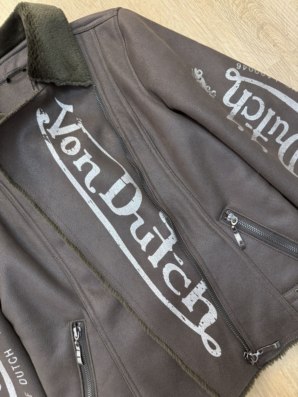 Von Dutch Von Dutch Vintage 00s Biker Jacket Motorcycle Faux Fur S y2k Size S / US 4 / IT 40 - 10 Thumbnail