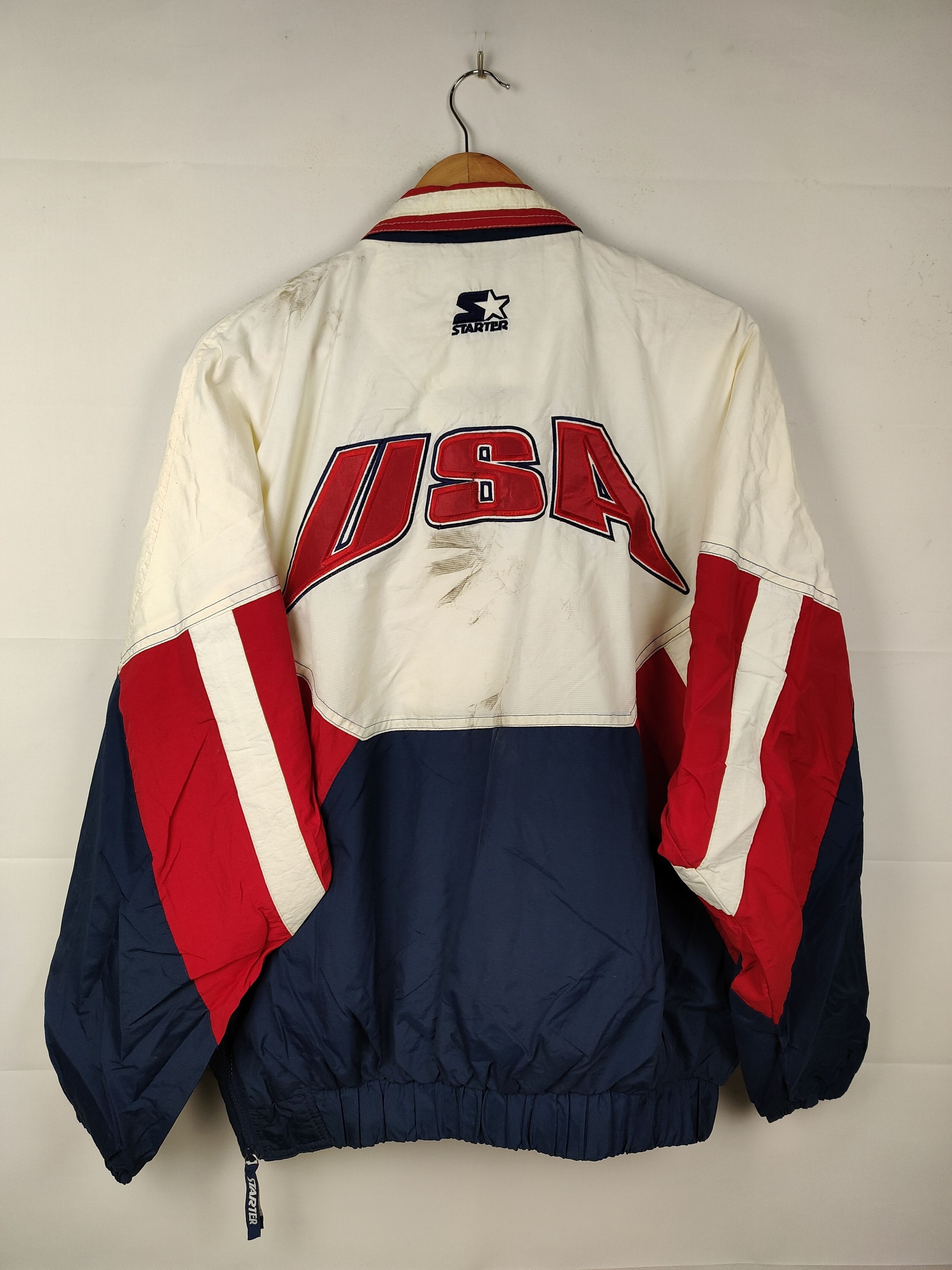 Starter × USA Olympics × Vintage Vintage 90s Starter For Olympic 1996 Windbreaker Jacket Size US M / EU 48-50 / 2 - 7 Thumbnail