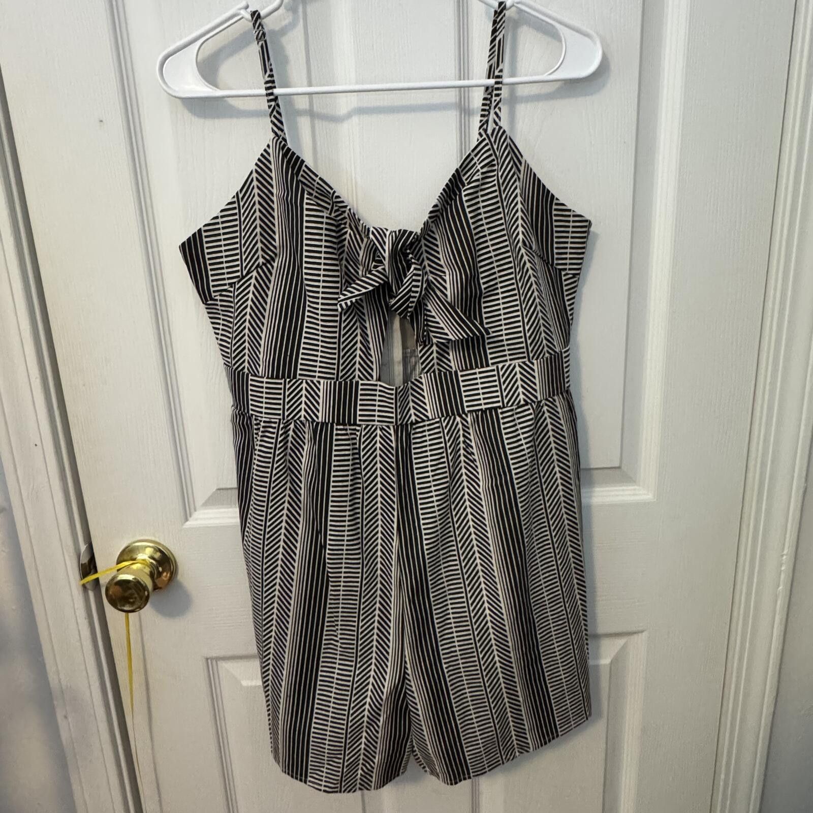 Francesco Smalto NWT Francesca's Blue Rain Striped Romper, Size L Size 36" / US 14 / IT 50 - 1 Thumbnail