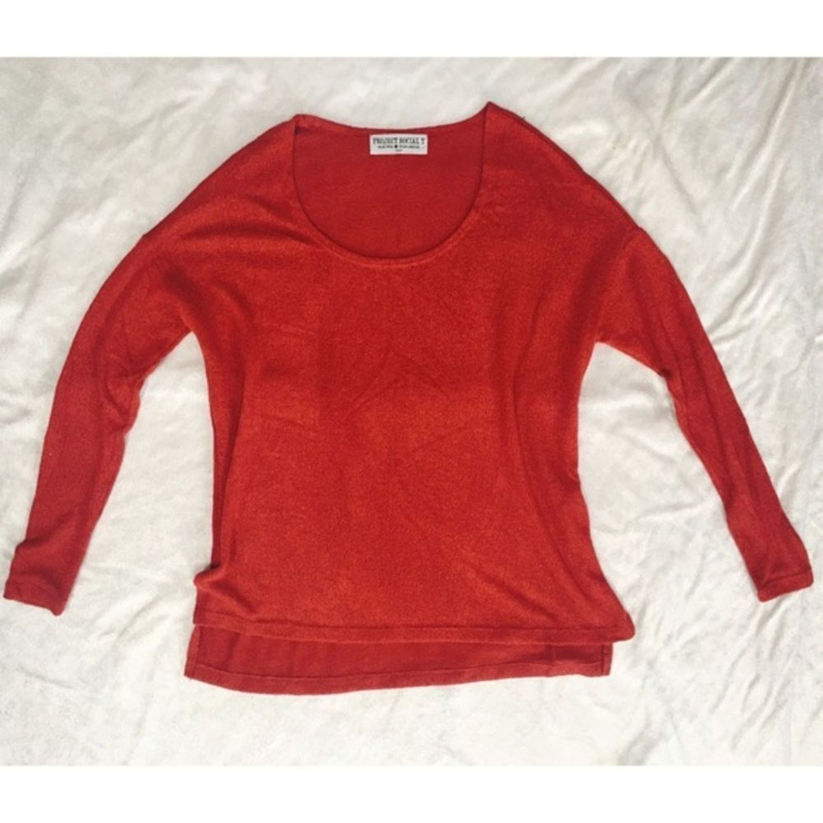 Urban Outfitters Project Social T Red Long Sleeve Knit Shirt | Sz S Size S / US 4 / IT 40 - 2 Thumbnail