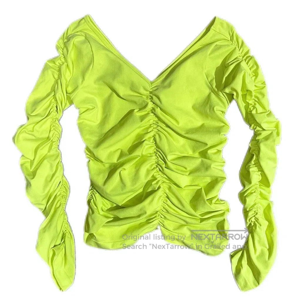 Helmut Lang Helmut Lang Ruched Fitted Long Sleeve. Size S / US 4 / IT 40 - 1 Thumbnail