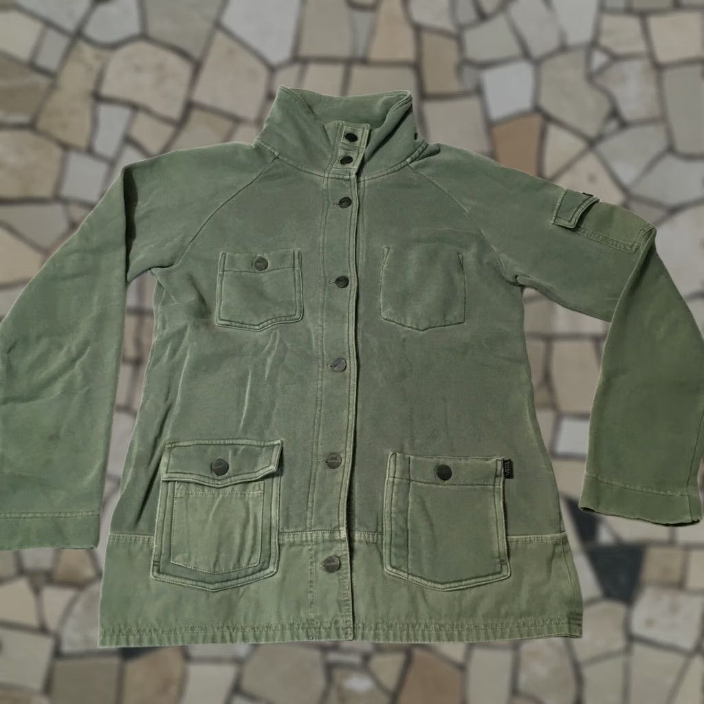 Vans VANS Jacket drill chore mac button up Fleece Lined Large olive Size L / US 10 / IT 46 - 1 Thumbnail