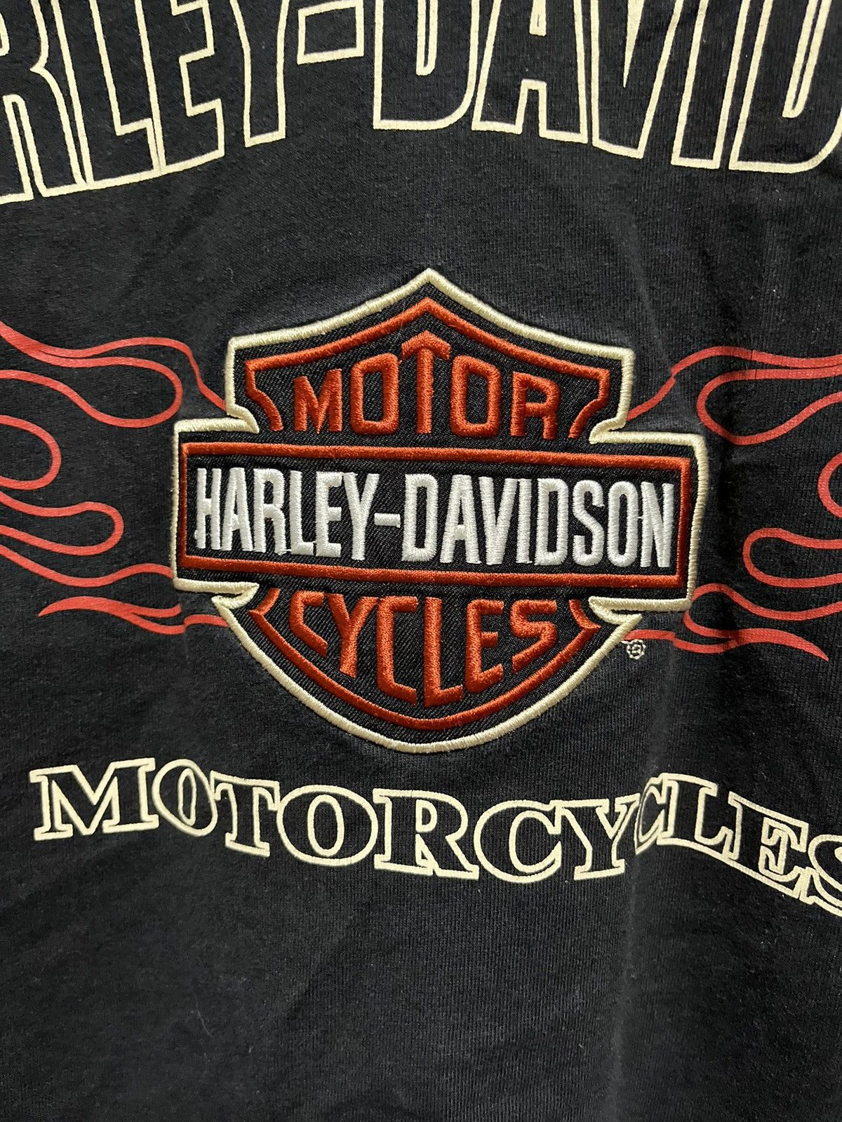Harley Davidson × JNCO × Vintage CRAZY Y2K HARLEY DAVIDSON FLAME LOGO LONGSLEEVE TEE SHIRT Size US XL / EU 56 / 4 - 9 Thumbnail