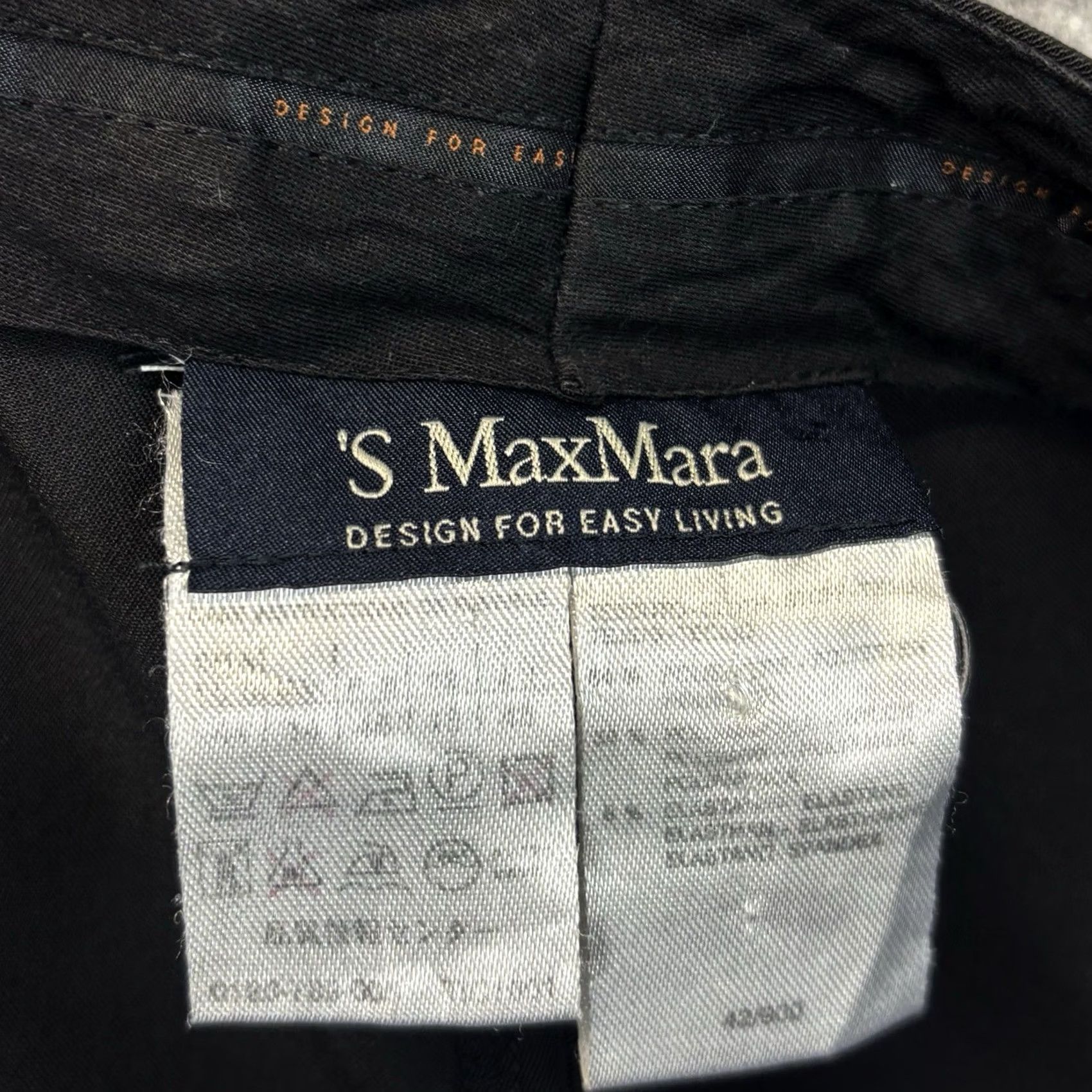 Max Mara VINTAGE? No S’ Max Mara Lycra Trousers UK 16 Women's Black Work Office Smart L31” Size 38" / US 16 / IT 52 - 5 Thumbnail