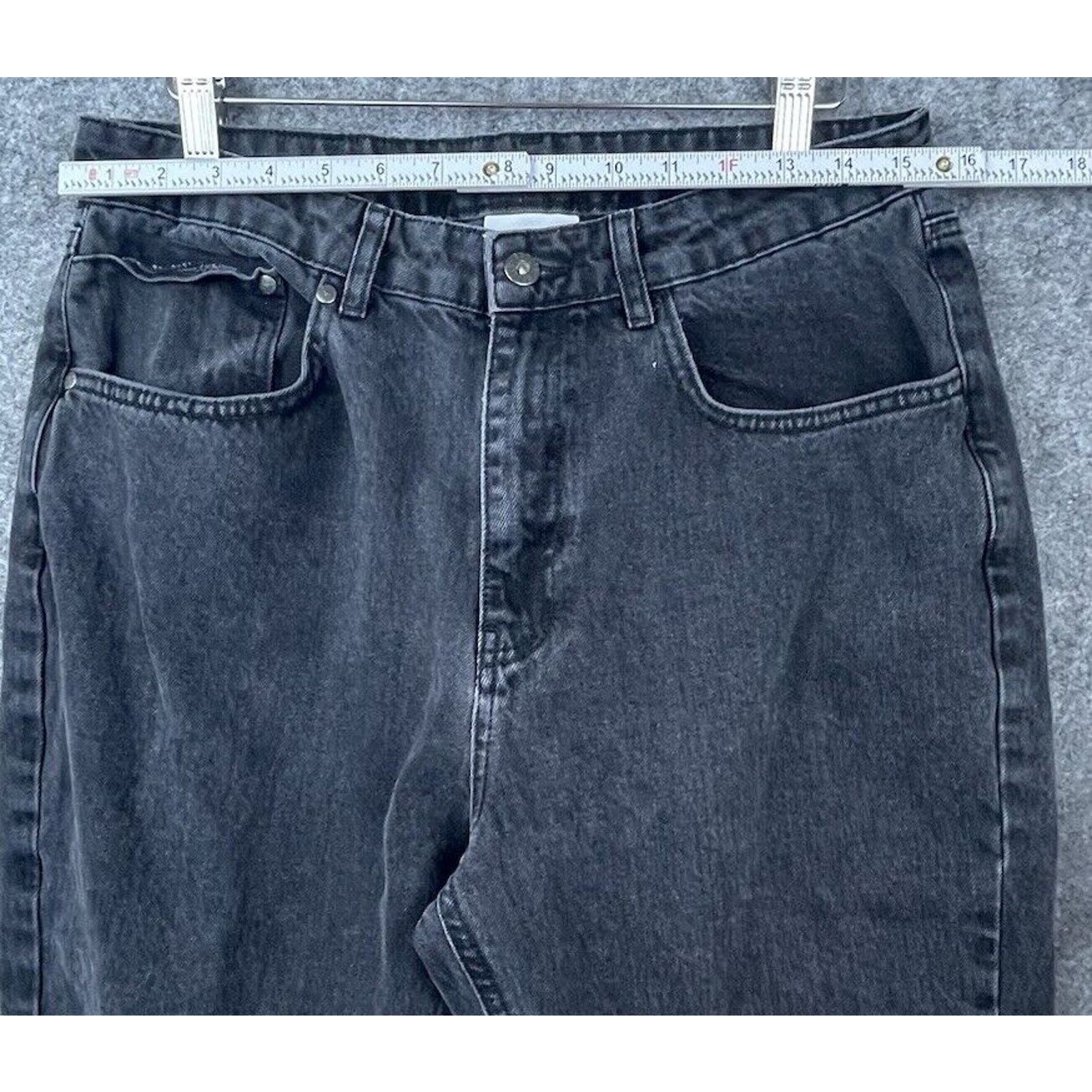 The Ragged Priest Ragged Priest Jeans Womens 32 Black Straight Raw Hem Ripped Size 32" / US 10 / IT 46 - 4 Thumbnail