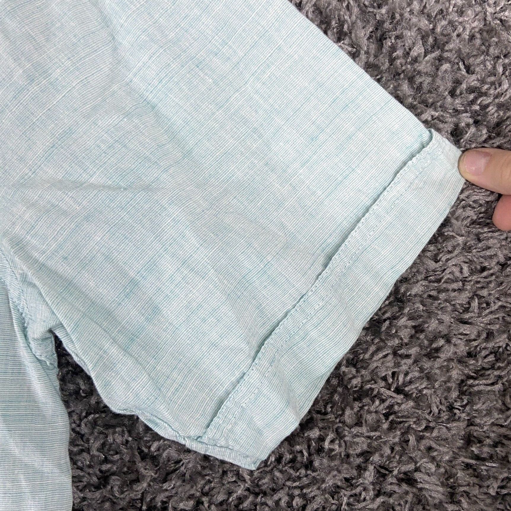 Stoic Stoic Shirt Men’s L Blue Button-Up Short Sleeve Pockets Mens Size US 33 - 3 Thumbnail