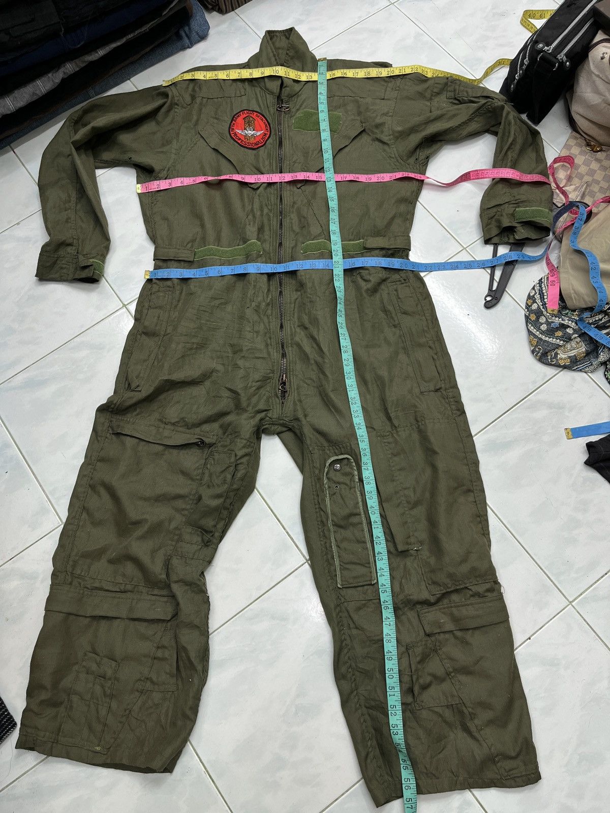 Vintage 🔥🔥🔥STEAL VTG FIFTH FLIGHT ARMY DETACHMENT FLYERS COVERALL Size US 40 / EU 56 - 17 Thumbnail