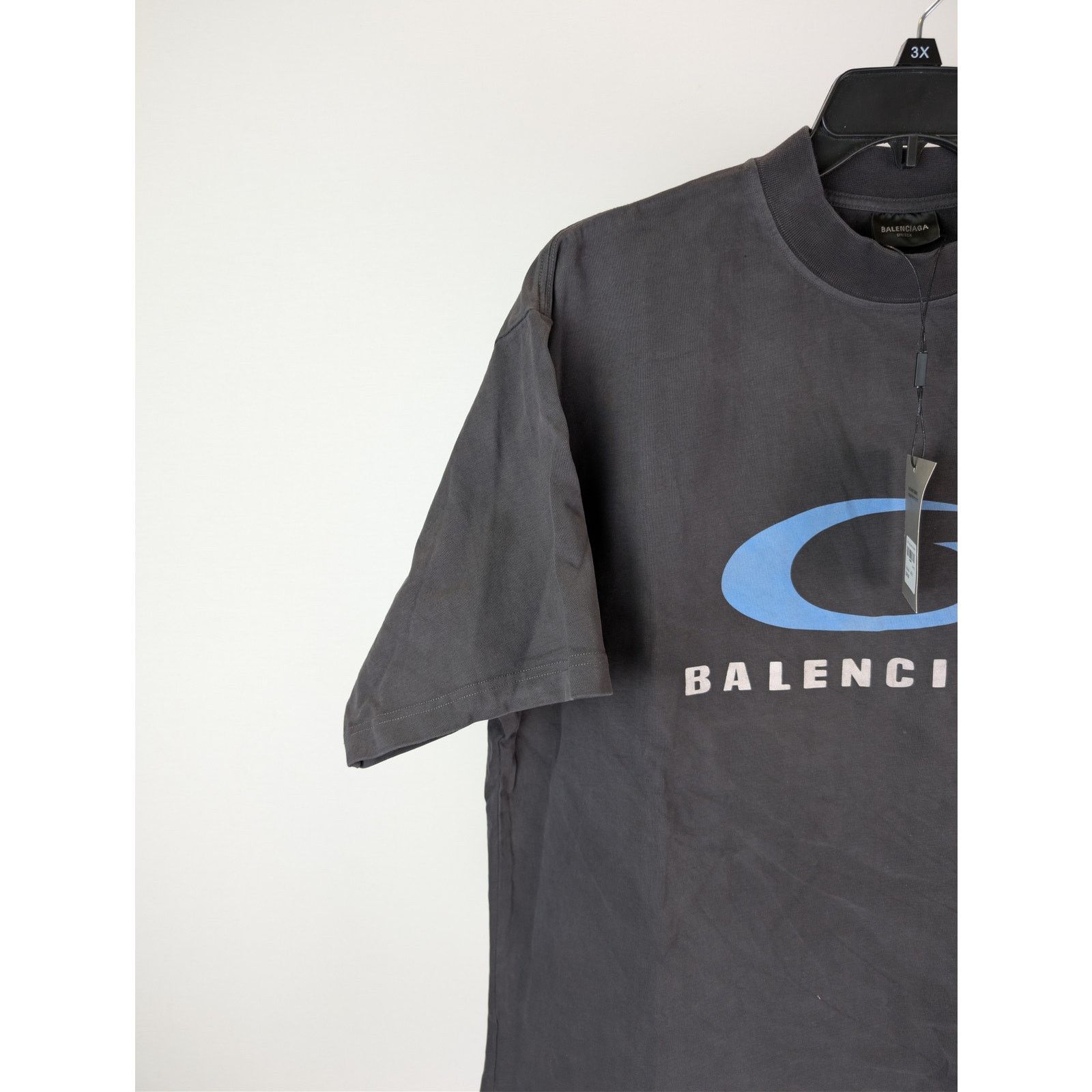 Balenciaga o1rshd1 Men's Loop Sports Icon T-Shirt in Black Size US XL / EU 56 / 4 - 6 Thumbnail