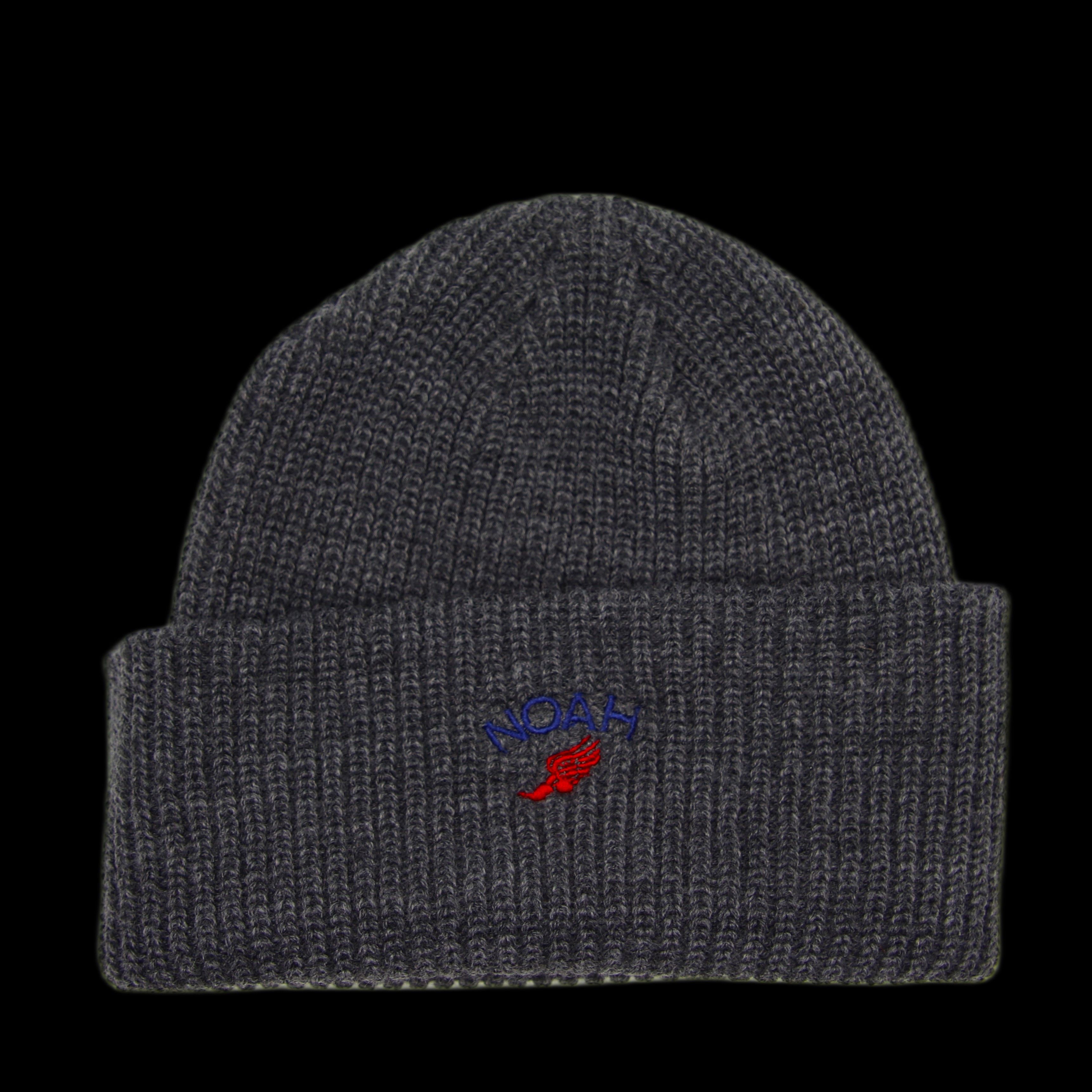image of Tuque Noah Winged Foot Logo Beanie Gris in Grey, Men's