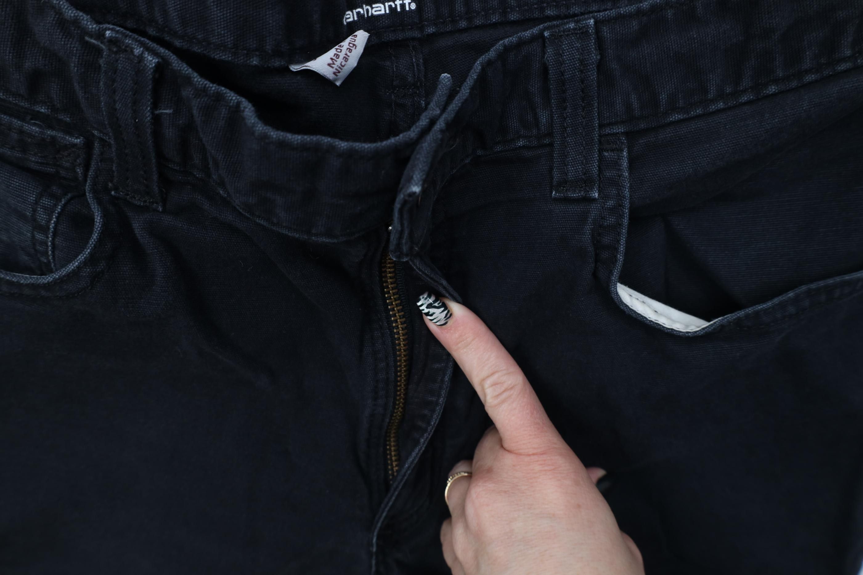 Carhartt Vintage Y2K Carhartt Relaxed Fit Stretch Canvas Pants Black Size US 33 - 9 Thumbnail