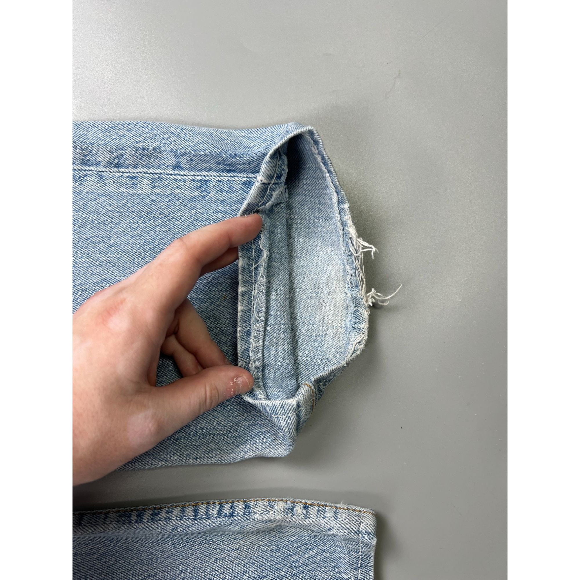 Levi's Levi’s 501 Made in UK Distressed Patchwork Denim Jeans Size US 31 - 15 Thumbnail