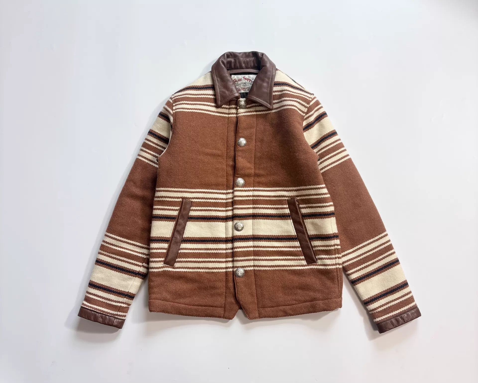 Other Calee Carpet Cloth Silver Button Leather Collar S JPN 95New Size US S / EU 44-46 / 1 - 1 Thumbnail