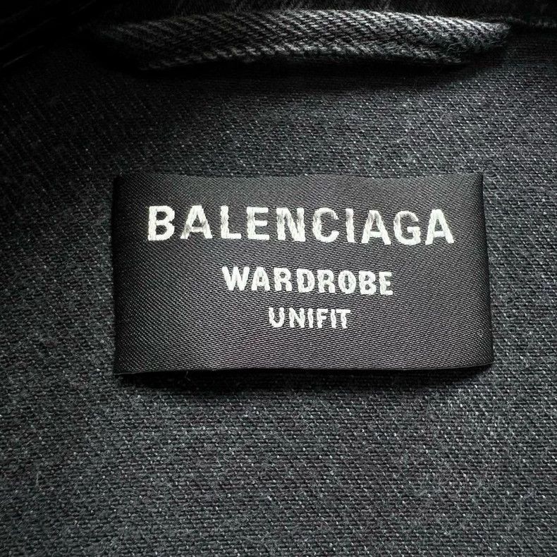 Balenciaga Balenciaga Flame logo distressed washed denim jacket Size US XL / EU 56 / 4 - 3 Thumbnail
