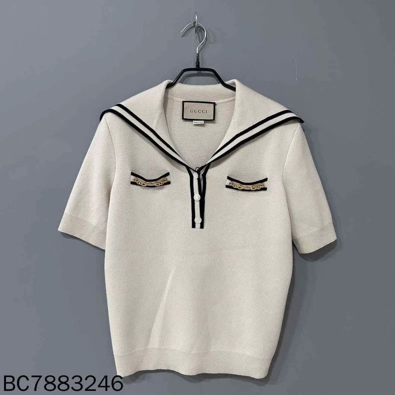 Gucci Gucci Horse buckle navy collar sweater 2504-Nextarrow Size US M / EU 48-50 / 2 - 1 Thumbnail