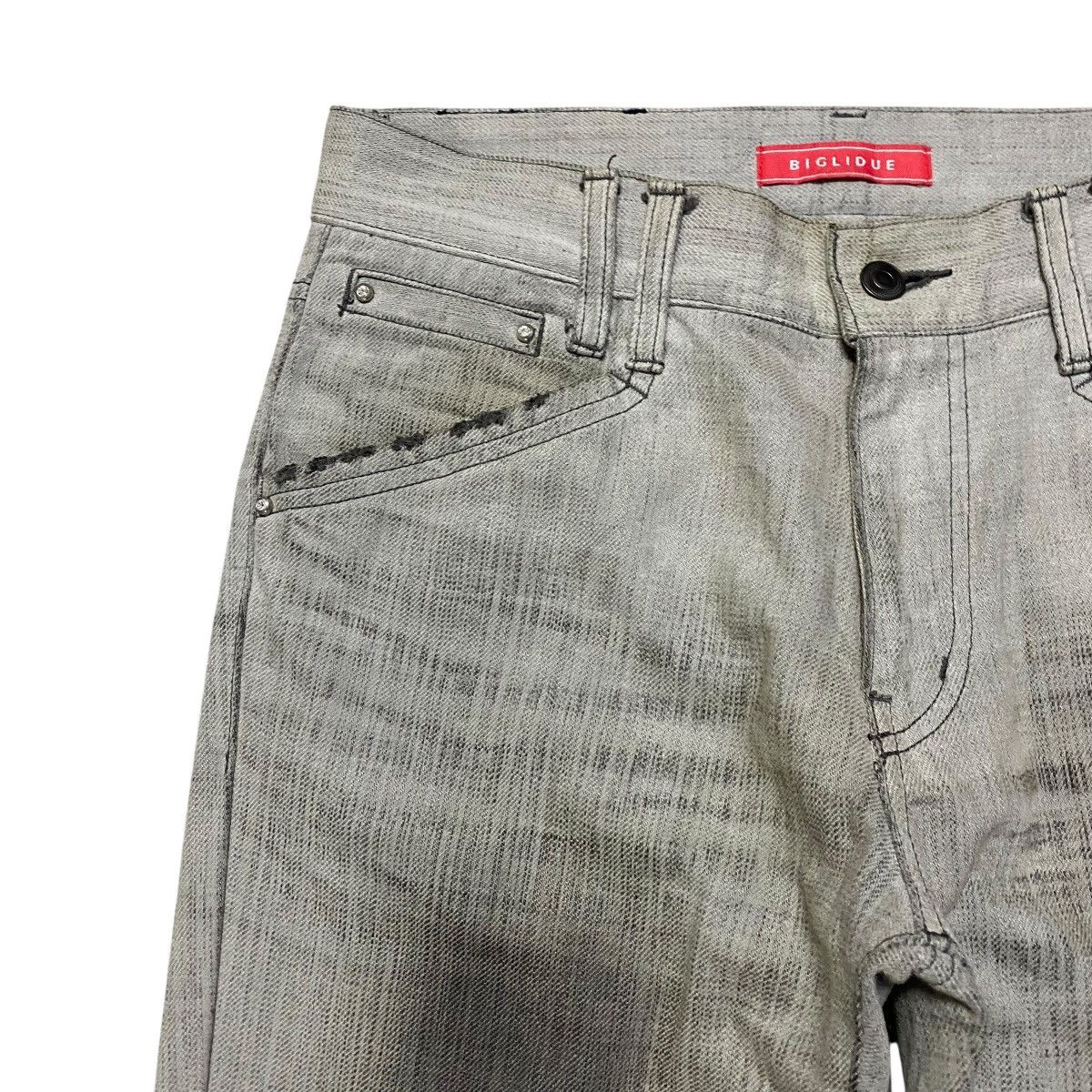 Le Grande Bleu (L.G.B.) BIGLIDUE Coated Denim Flare Jeans Size US 31 - 4 Thumbnail
