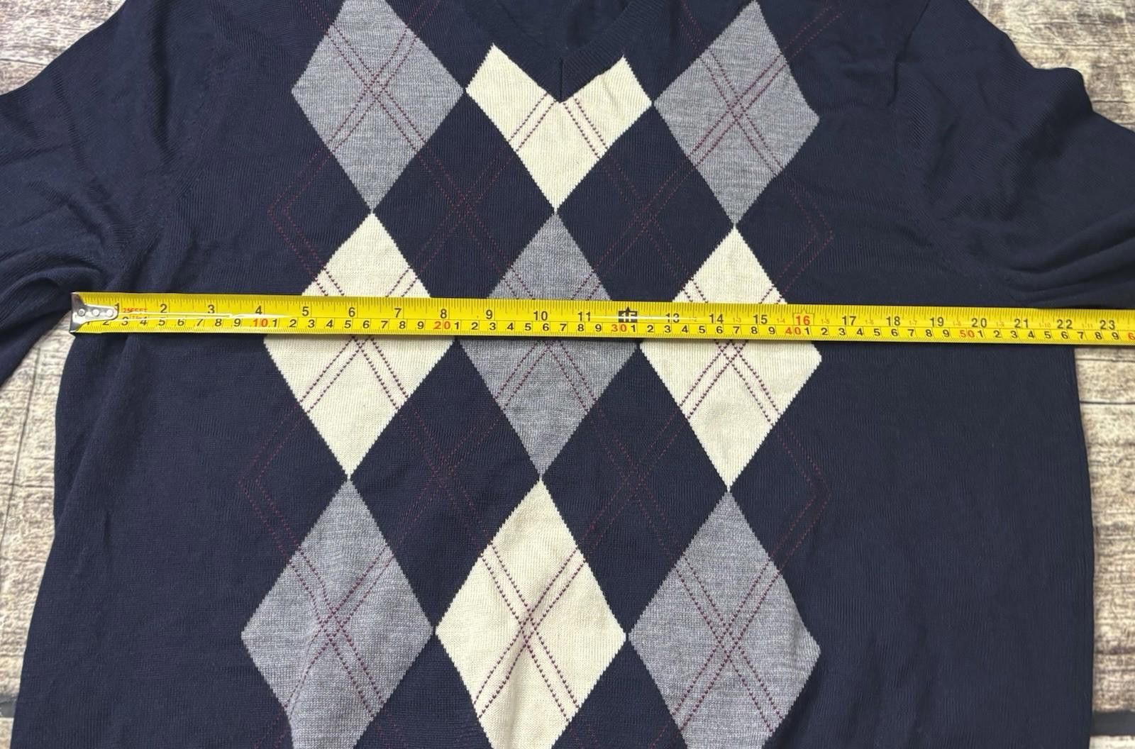 Banana Republic Banana Republic Sweater Mens L Merino Wool Argyle Diamond Size US L / EU 52-54 / 3 - 9 Thumbnail