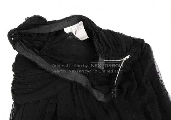 Comme des Garcons Comme Des Garcons size M Black Retro Polka Dot Design Skir Size 23" - 6 Thumbnail