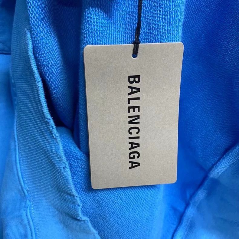 Balenciaga Balenciaga Balenciaga Blue Logo Print Hoodie-2506 Size US M / EU 48-50 / 2 - 6 Thumbnail