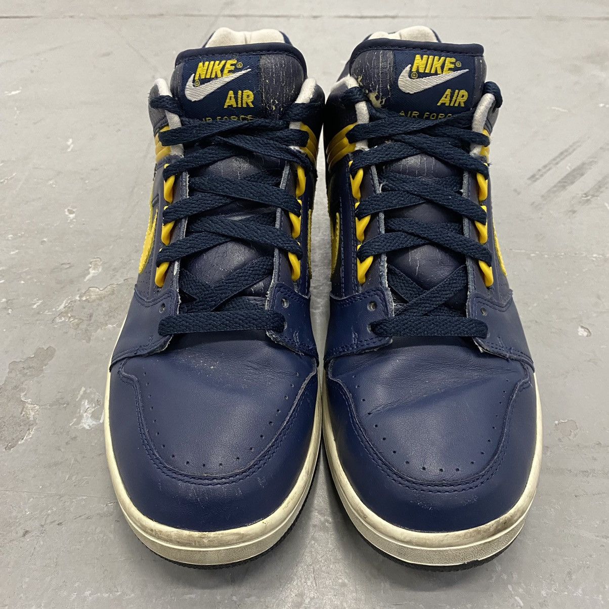 Nike × Vintage Vintage 2003 Nike Air Force 2 “Michigan” Navy/Yellow RARE Size US 11 / EU 44 - 2 Thumbnail