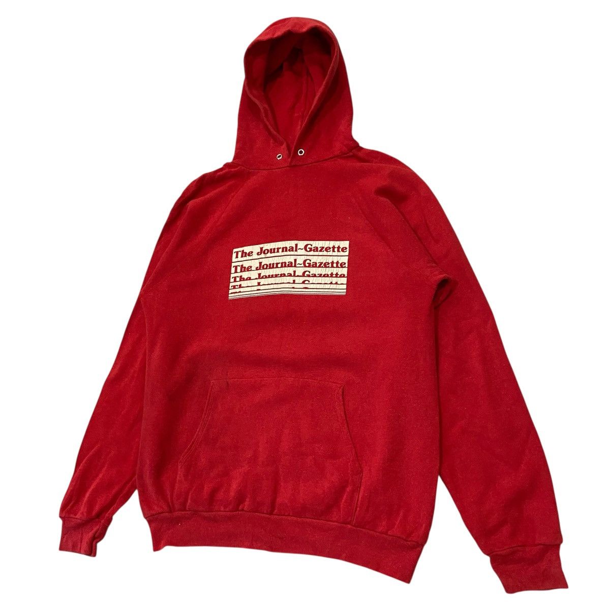Vintage Vintage 80s Hanes The Journal-Gazette Newspaper Hoodie Size US L / EU 52-54 / 3 - 2 Thumbnail