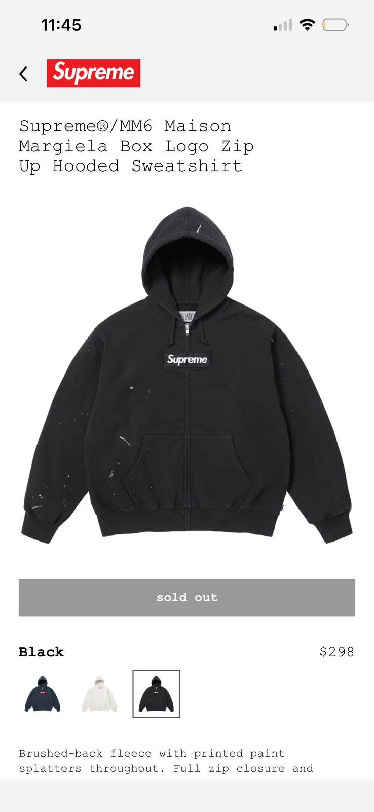 Maison Margiela × Supreme ***NEW SUPREME MARGIELA ZIP UP HOODIE