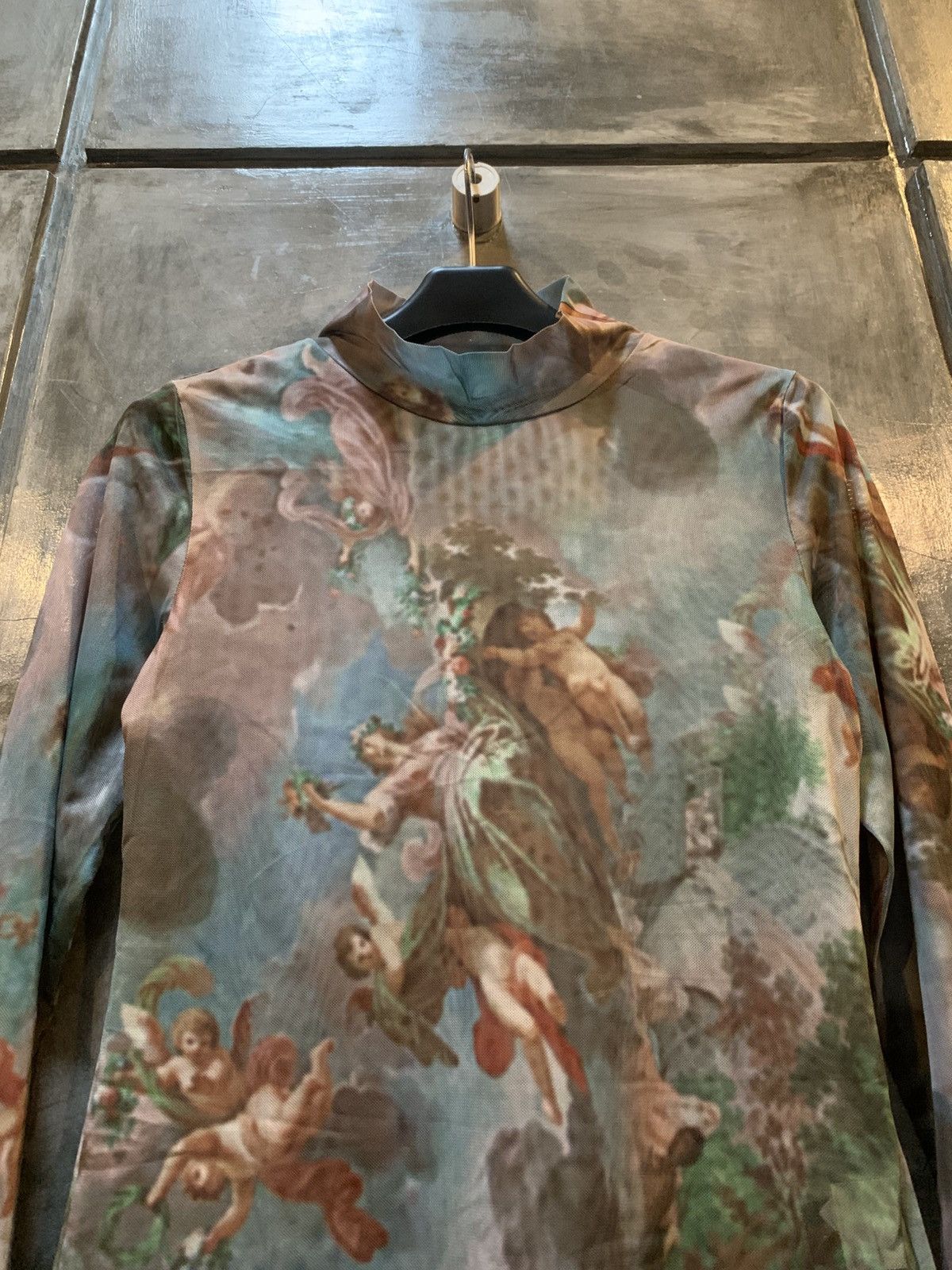 Japanese Brand Jean Paul Gaultier Style Angel Print Mesh Top Size US S / EU 44-46 / 1 - 3 Thumbnail