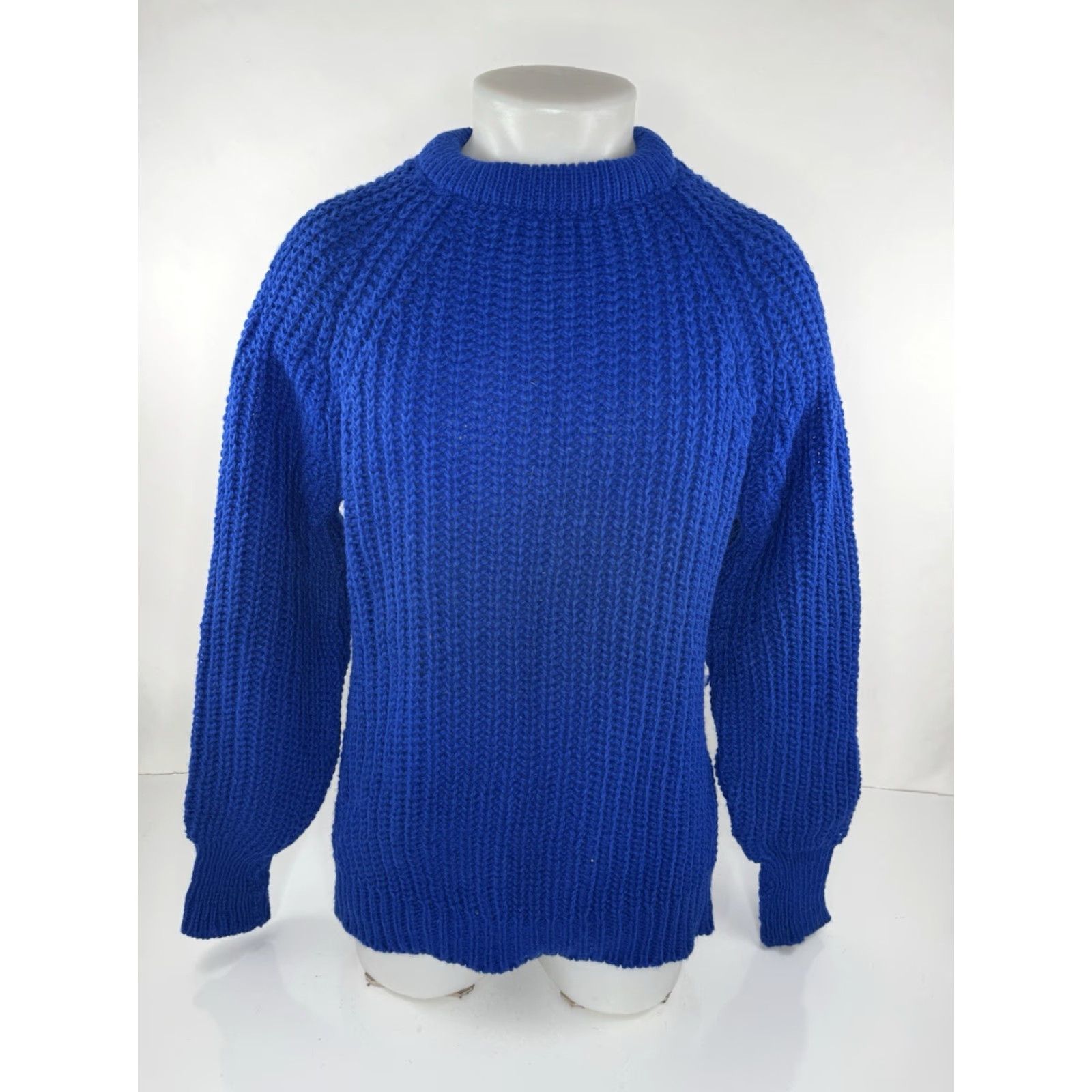 J.Crew J.CREW SHETLAND WOOL Fisherman Heavy Duty Knit M Sweater Blue Pullover Mens Wool Knit 90s TT EXCELLENT Size US M / EU 48-50 / 2 - 2 Thumbnail