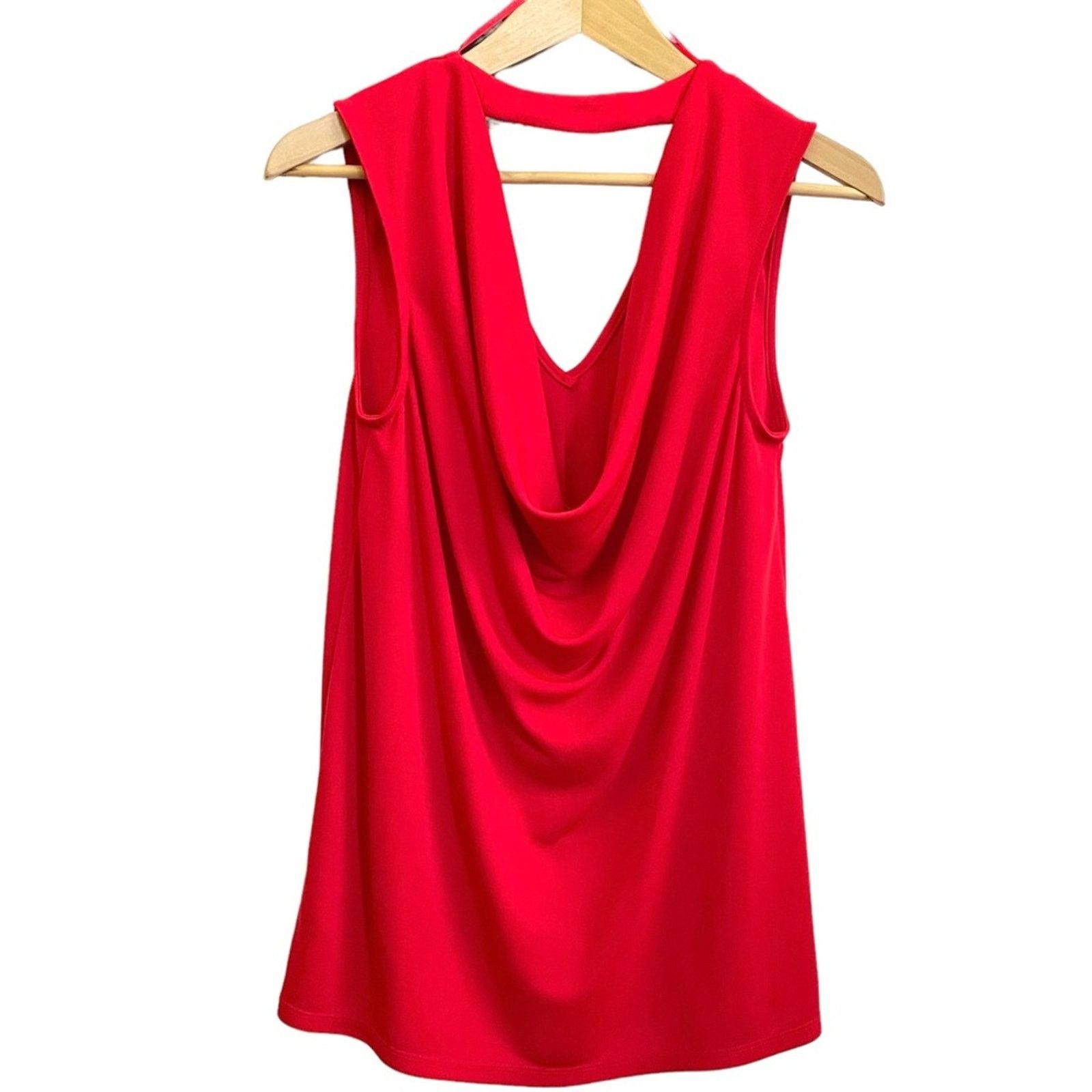 Robert Rodriguez Robert Rodriguez Tyler Red Drape Back Sleeveless Top Blouse Size S / US 4 / IT 40 - 3 Thumbnail