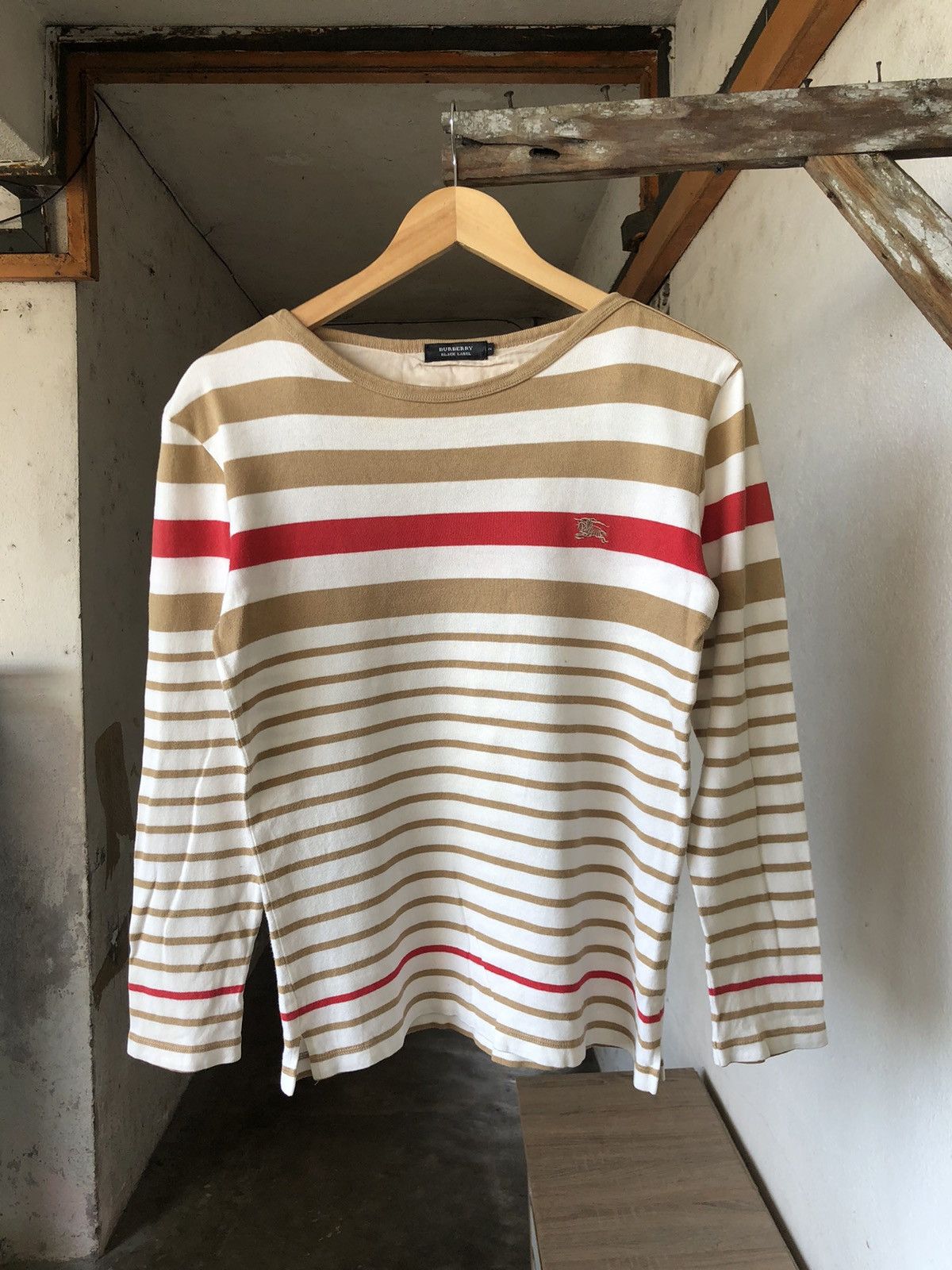 Burberry Vintage Burberry Black Label Stripe Long Sleeve Size M / US 6-8 / IT 42-44 - 1 Thumbnail