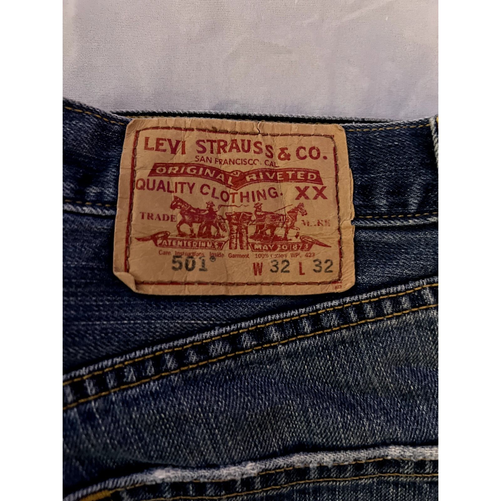 Levi's Levi's 501 Original Fit Jeans 32Wx32L Men's Straight Leg Size US 32 / EU 48 - 4 Thumbnail