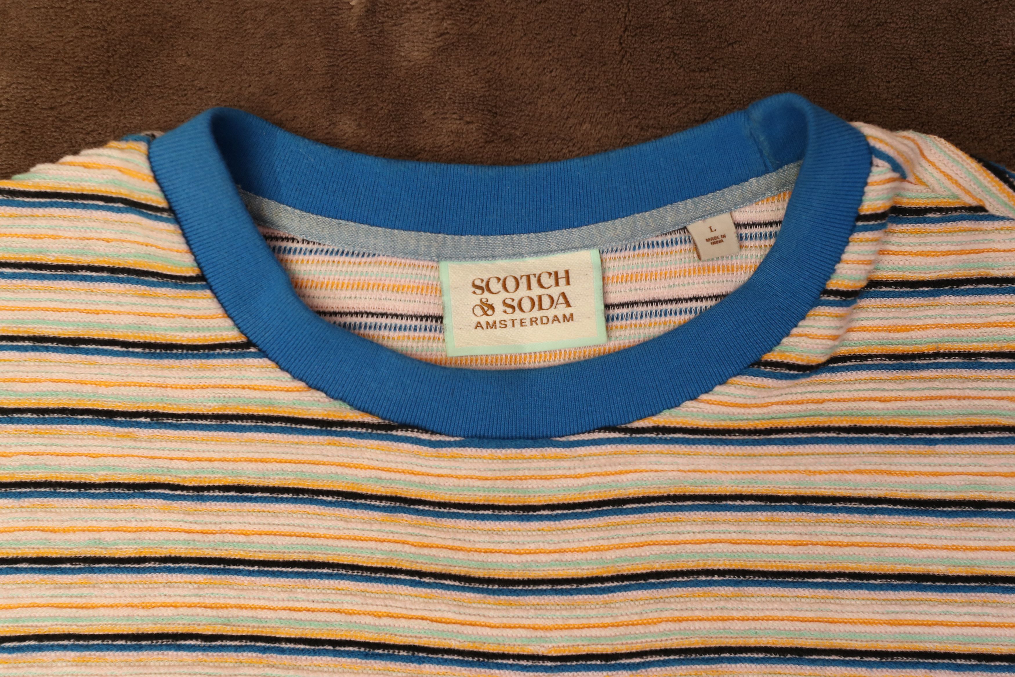 Scotch & Soda Scotch & Soda Structured Striped Pocket Tee (L) Size US L / EU 52-54 / 3 - 9 Thumbnail