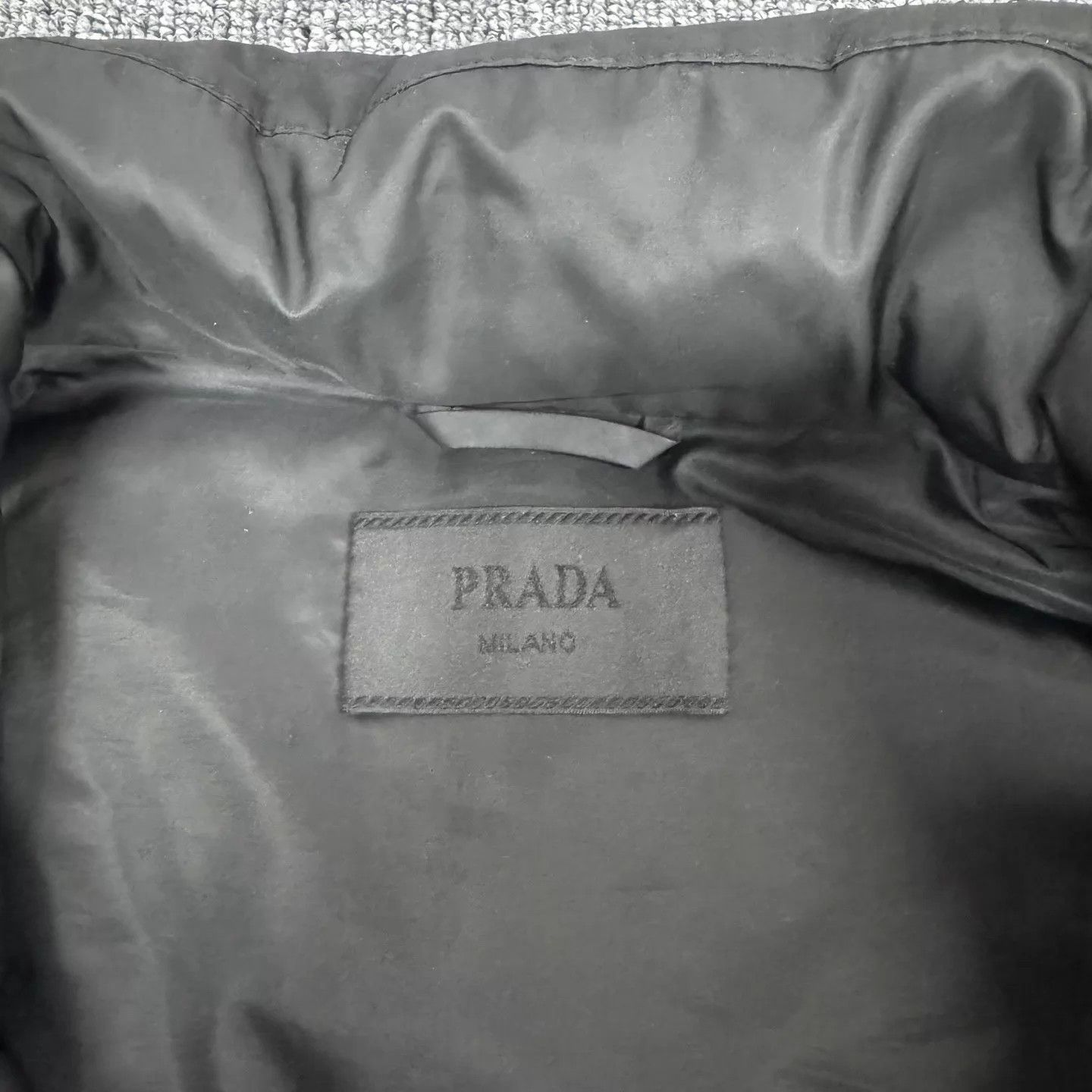 Prada Prada Black Tri Logo Stand Collar Down Jacket Size 54 Size US L / EU 52-54 / 3 - 6 Thumbnail