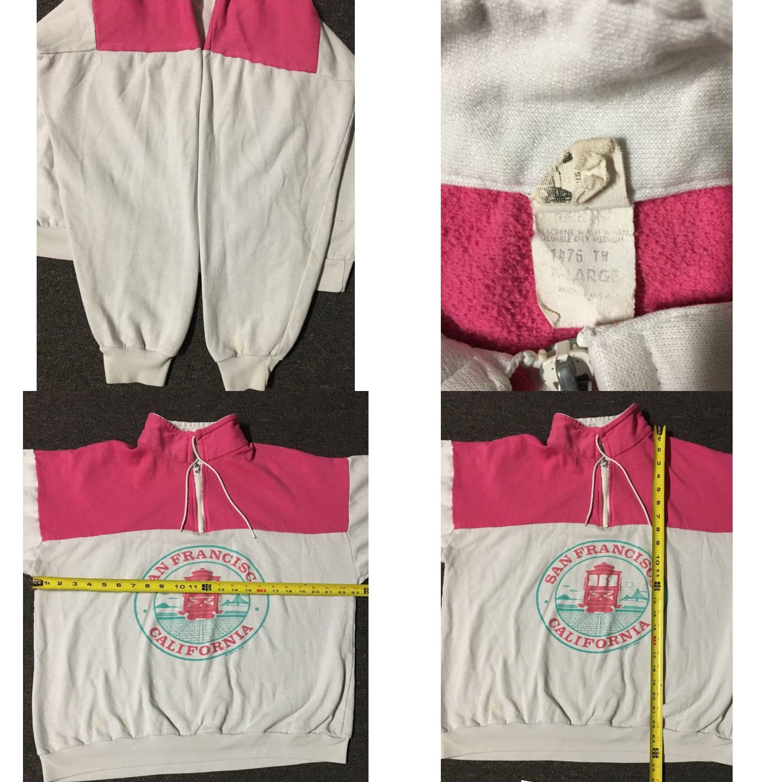 Vintage VINTAGE Beach Shirt Men S Pink 1/4 Zip Sweatshirt 80s 90s Grunge San Francisco USA Boxy Pullover California 1/2 Zip Sports Retro Punk Size US S / EU 44-46 / 1 - 8 Thumbnail