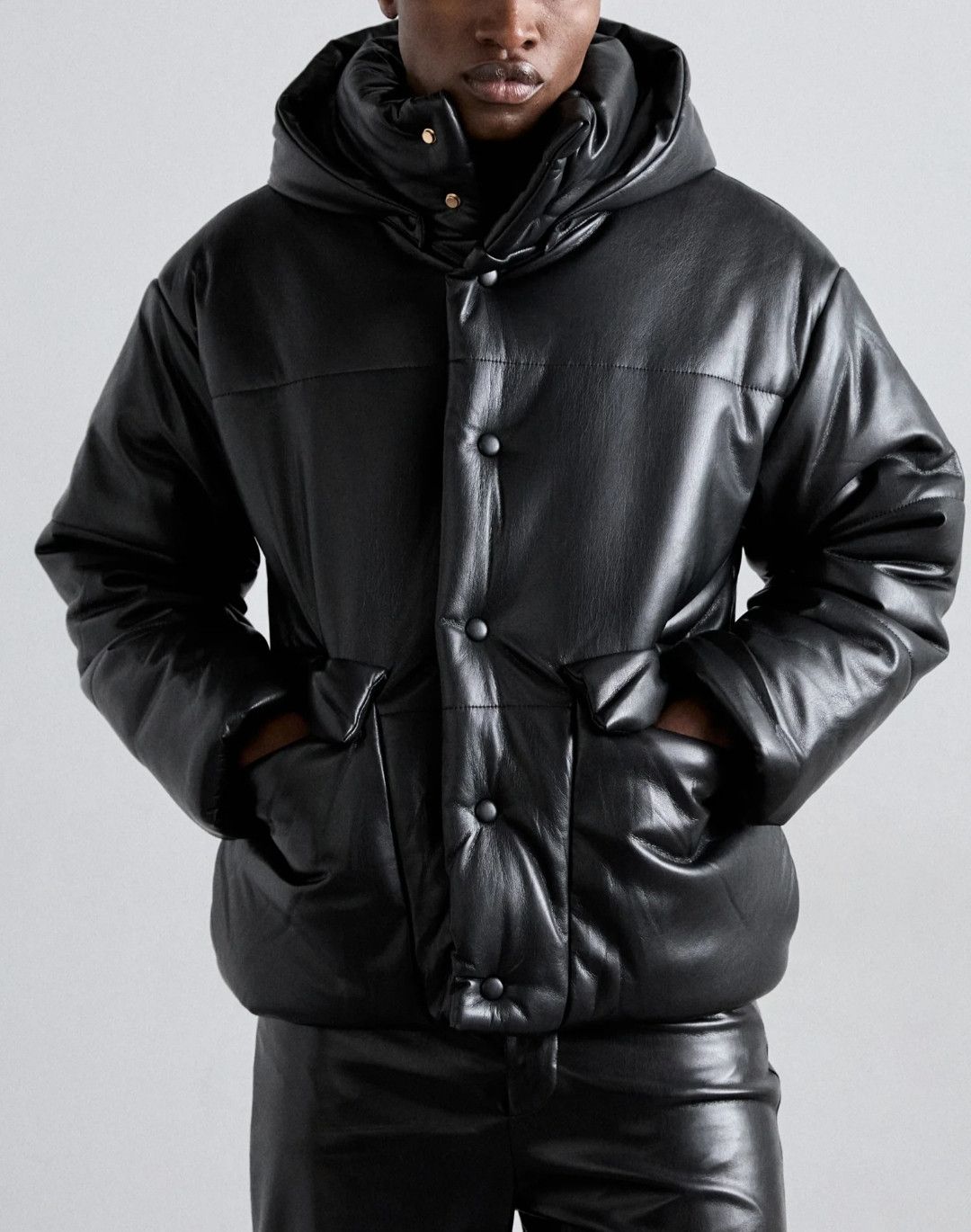 Nanushka Nanushka High-Neck Hooded Puffer Jacket - size S Size US S / EU 44-46 / 1 - 1 Thumbnail