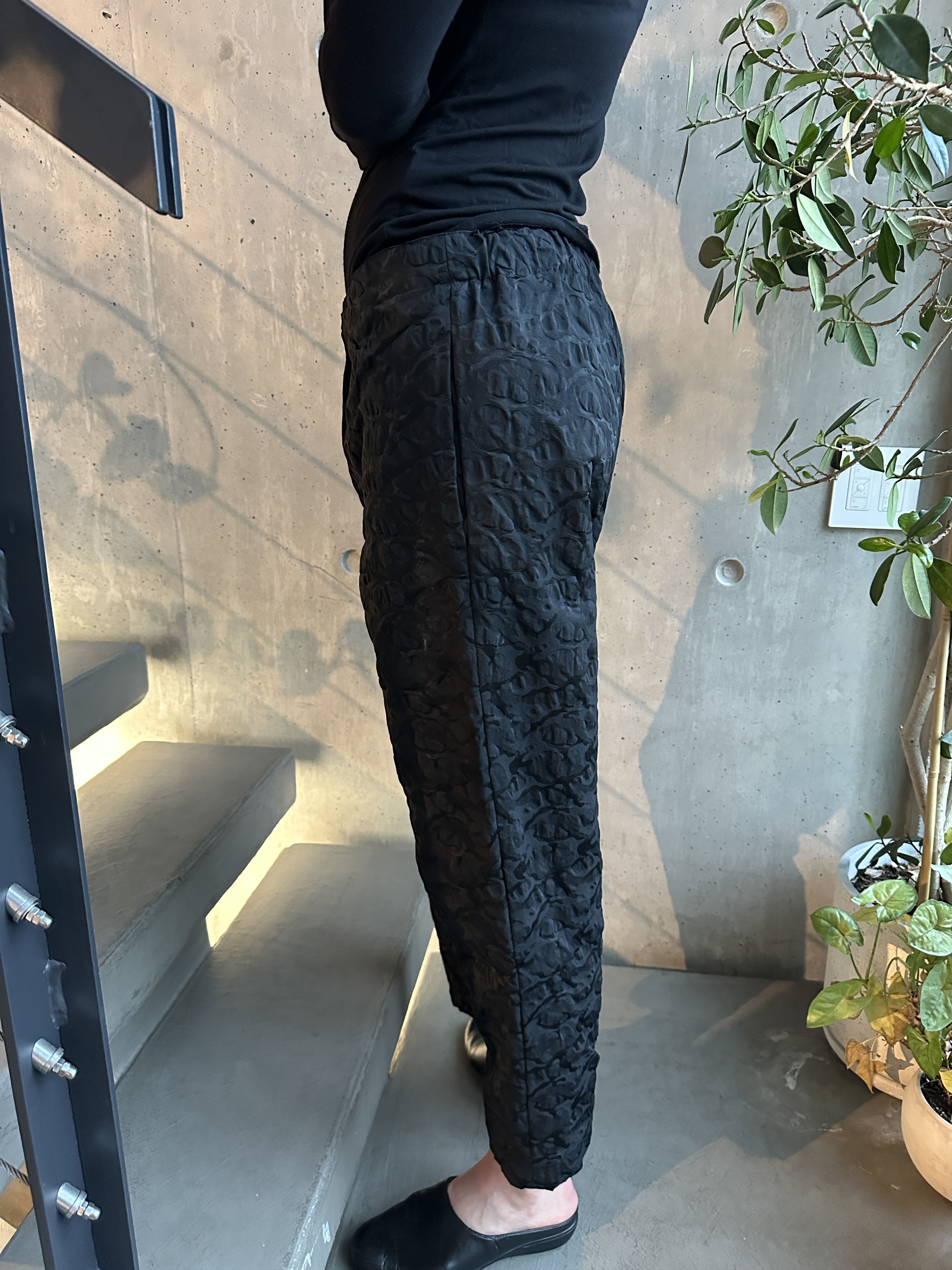 Comme des Garcons Textured black pant Size 34" / US 12 / IT 48 - 3 Thumbnail