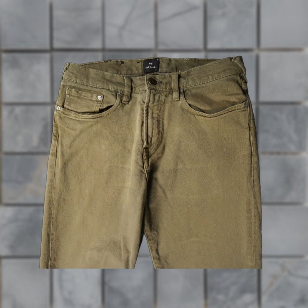 Paul Smith Paul Smith Pants Mens 30 Green Jeans Stretch Tapered Fit Adult Casual Size US 33 - 1 Thumbnail