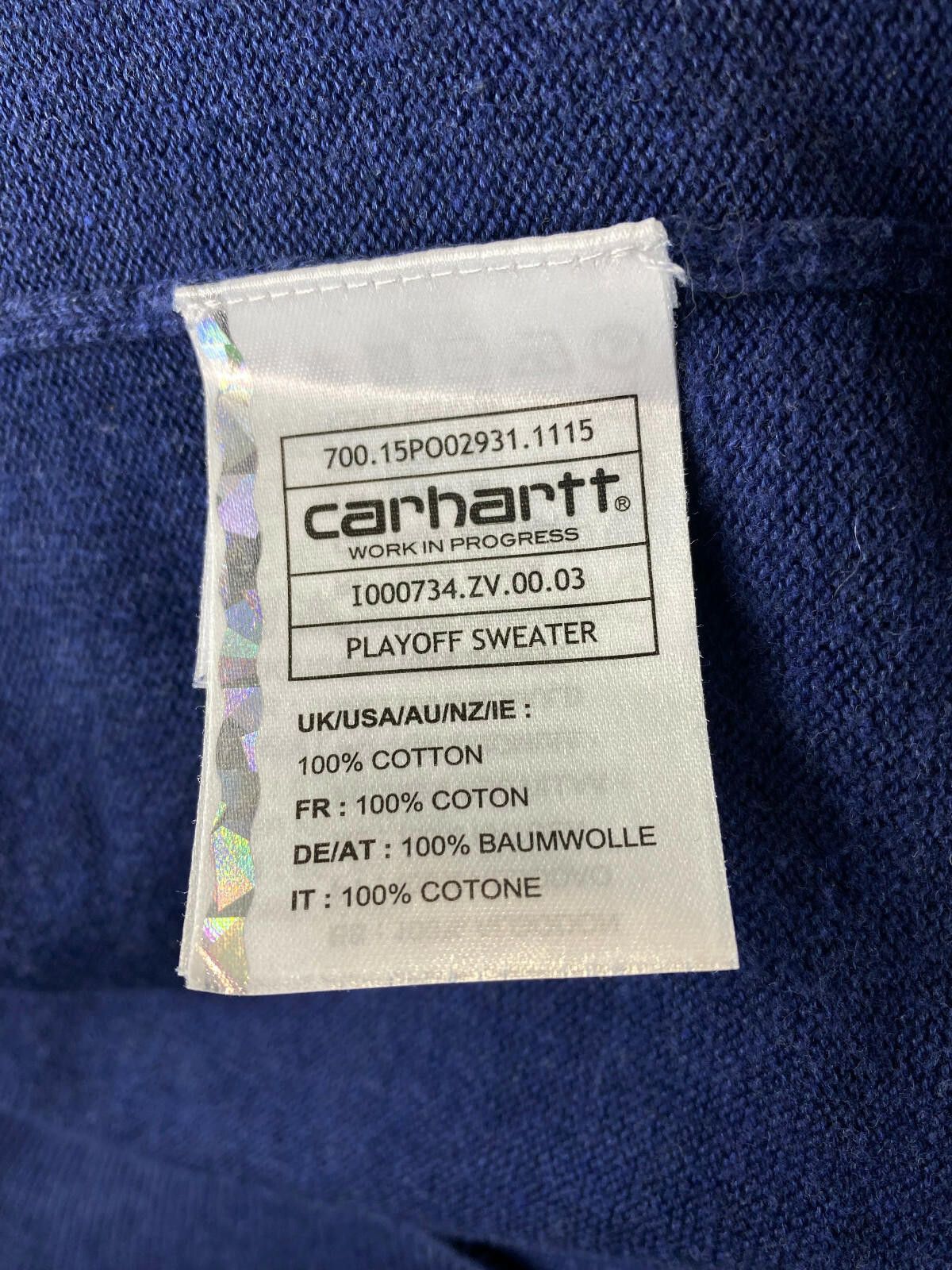 Carhartt Carhartt WIP Blue Cotton Swetshirt Playoff Sweater Size L Size US L / EU 52-54 / 3 - 9 Thumbnail