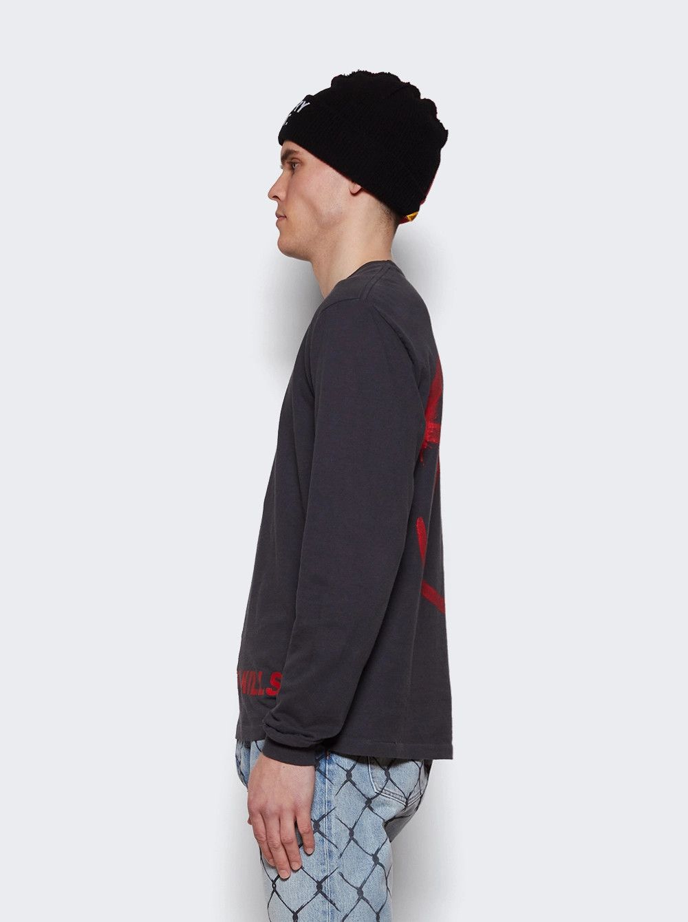 Gallery Dept. o1mle0825 Anarchy Long Sleeve T-Shirt in Black Size US XL / EU 56 / 4 - 3 Thumbnail