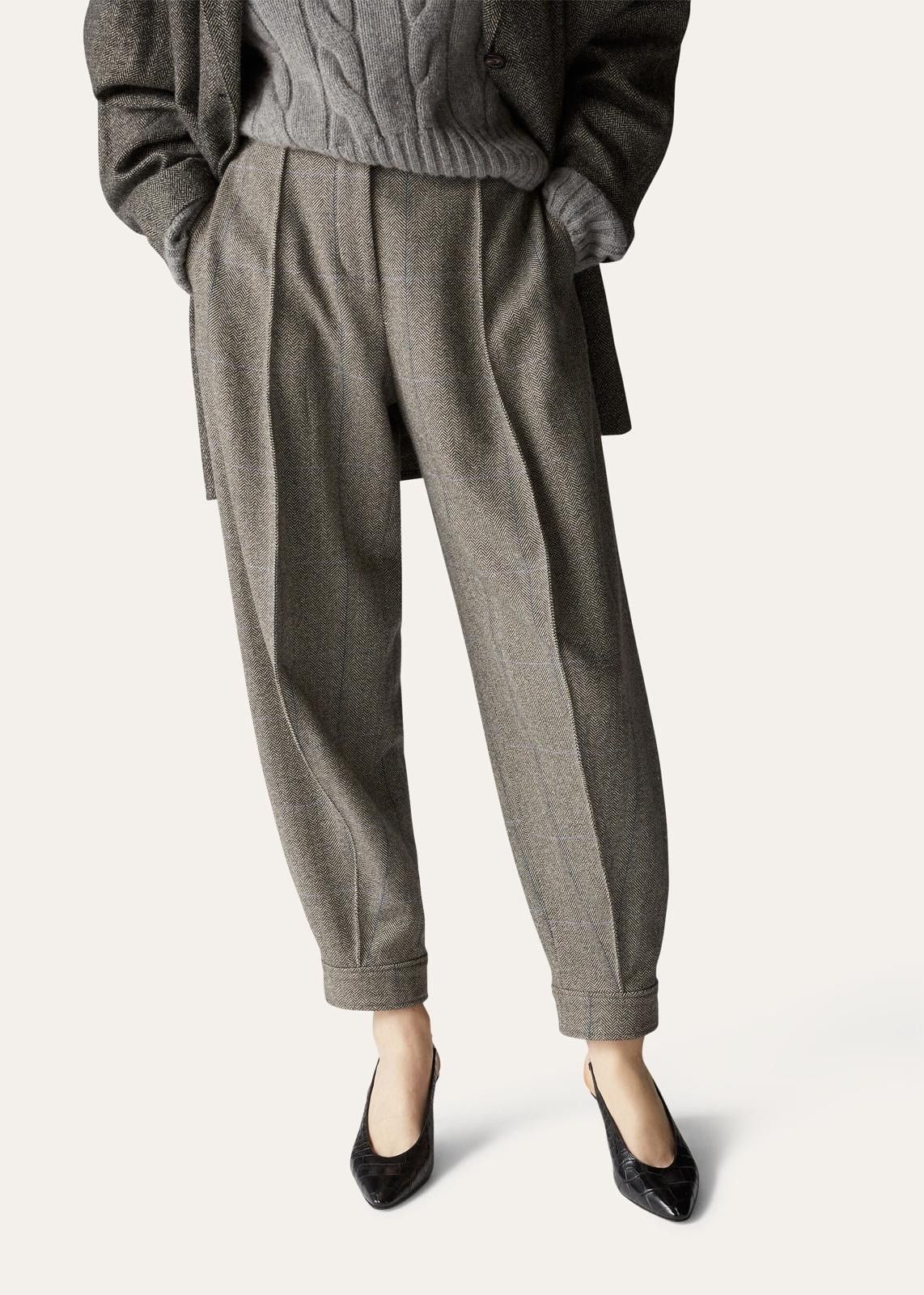 o1srvl11e0824 Aniston Cashmere Pants in Grey