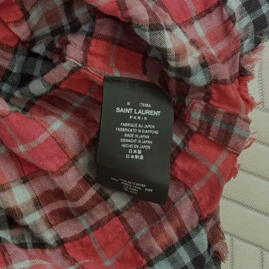 Saint Laurent Paris Saint Laurent SS16 Hedi Slimane Bleached Flannel Shirts Size US M / EU 48-50 / 2 - 4 Thumbnail